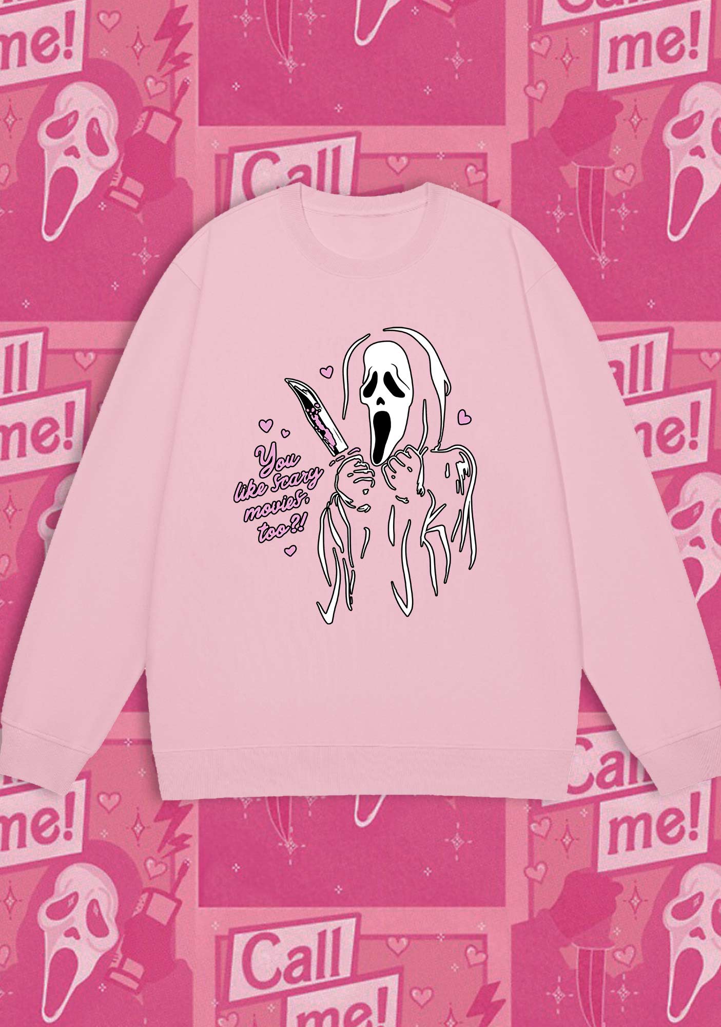 You Like Scary Movies Too Halloween Y2K Sweatshirt