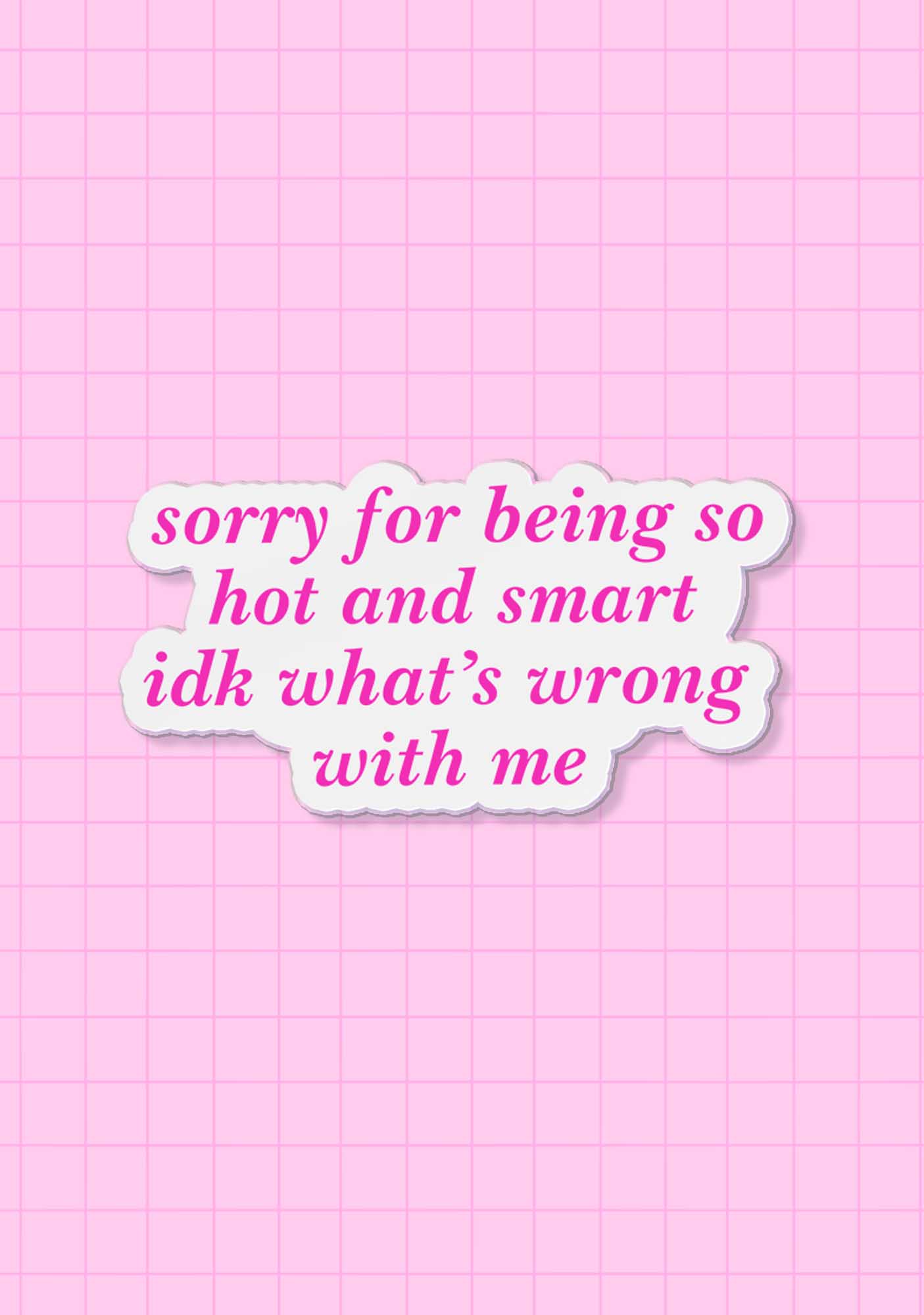 Sorry For Being So Smart 1Pc Y2K Pin Cherrykitten