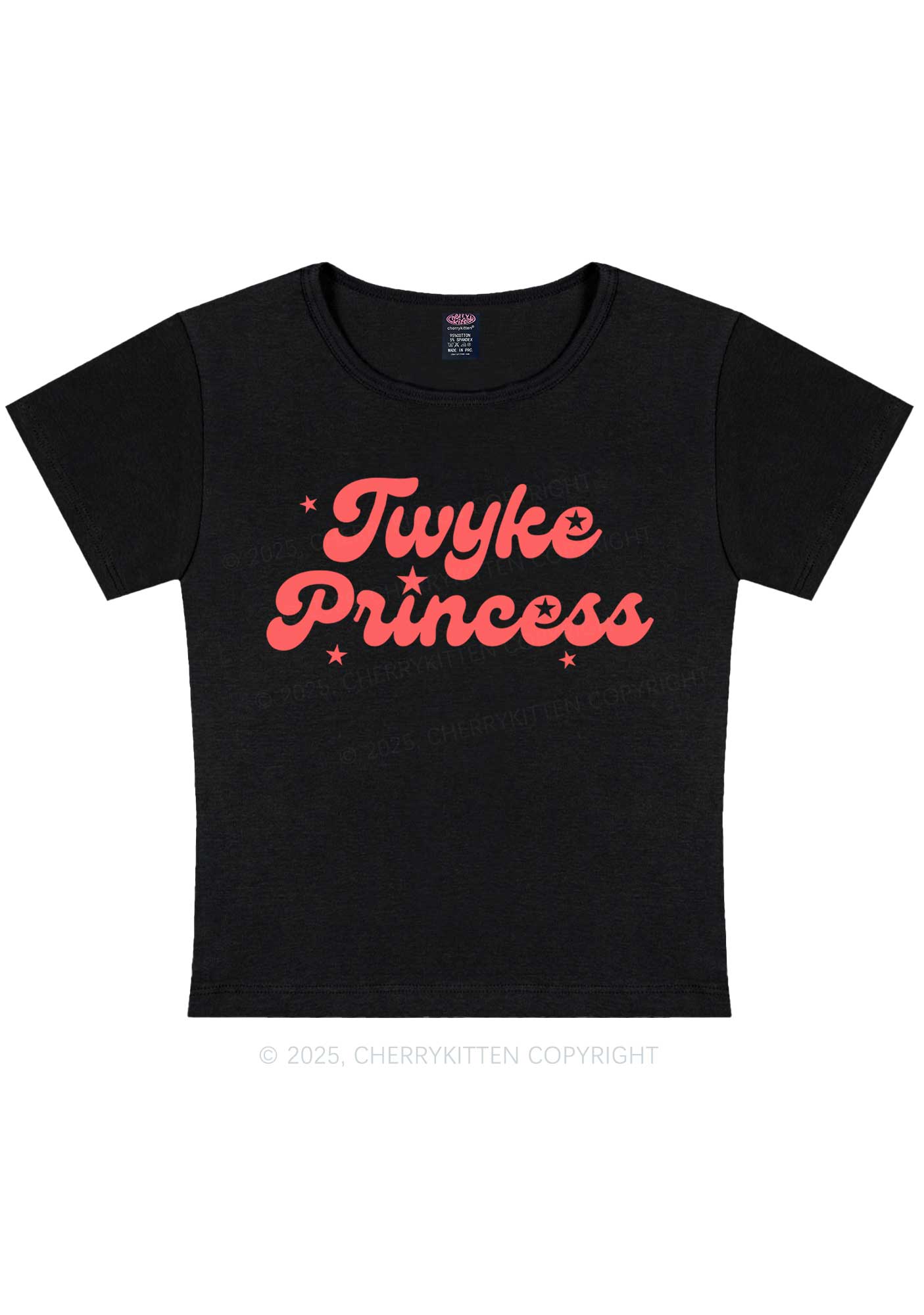 Twyke Princess Pride Y2K Baby Tee Cherrykitten