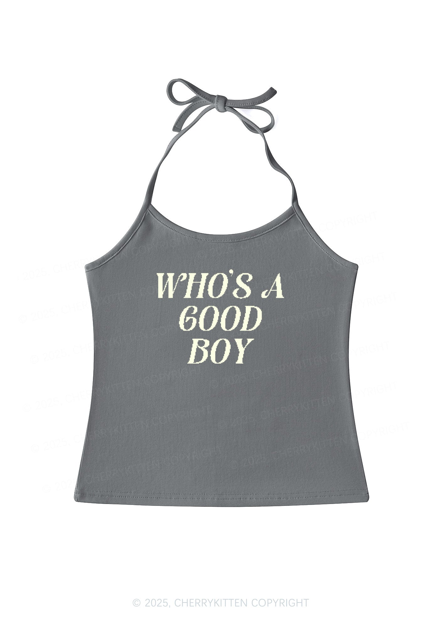 Whos A Good Boy Y2K Halter Neck Cami Cherrykitten
