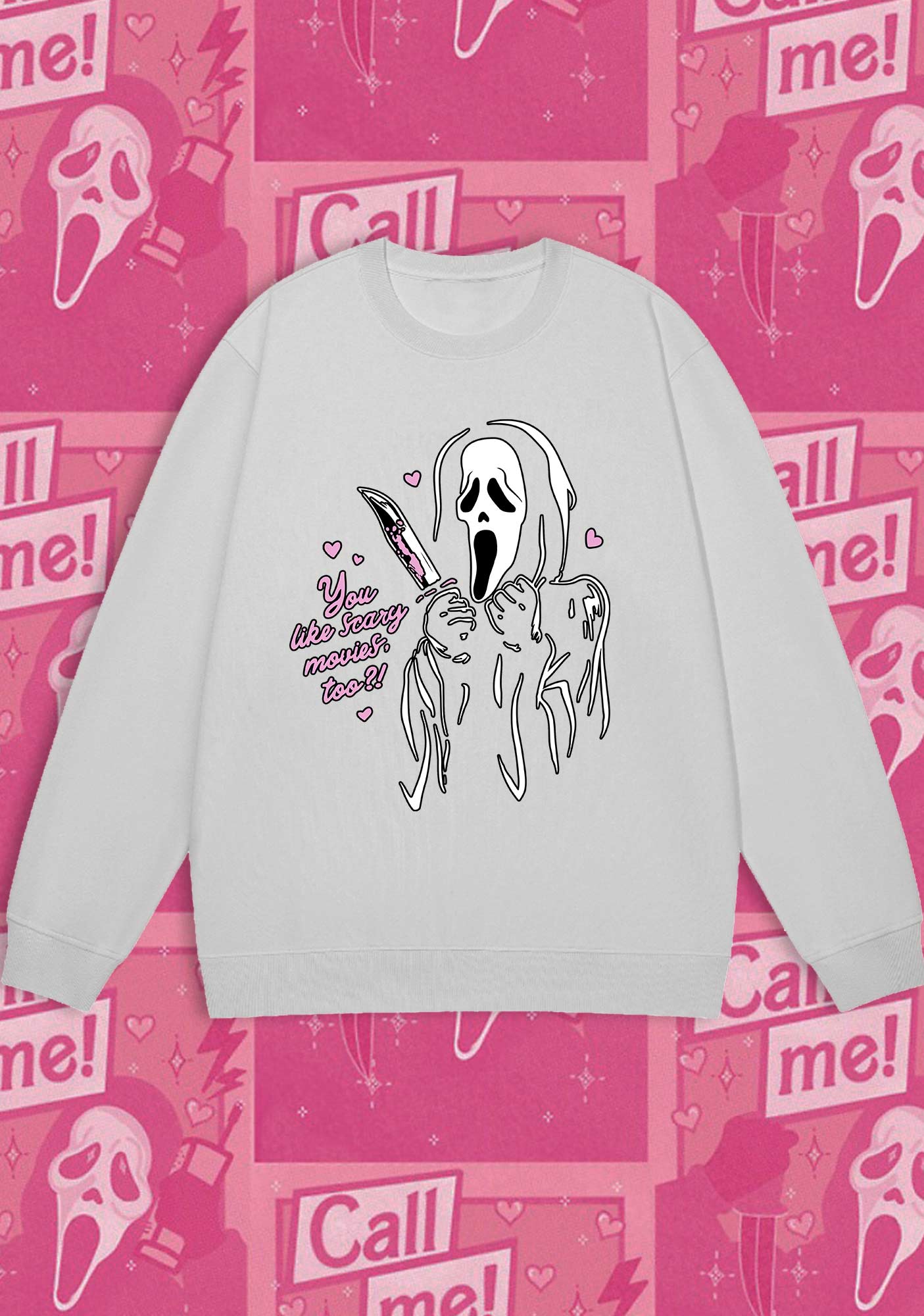 You Like Scary Movies Too Halloween Y2K Sweatshirt