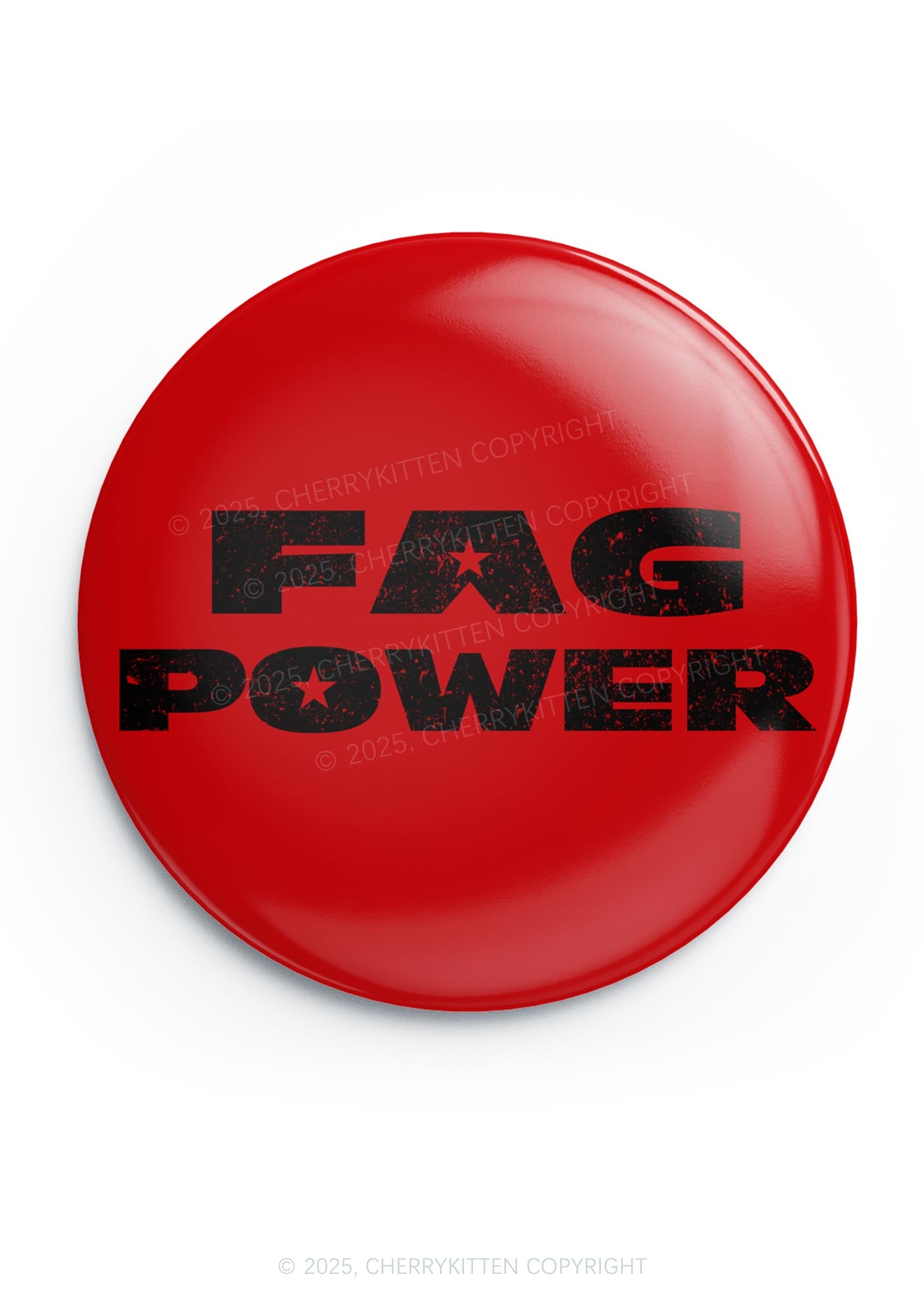 Fag Power Pride 1Pc Y2K Pin Badge Cherrykitten