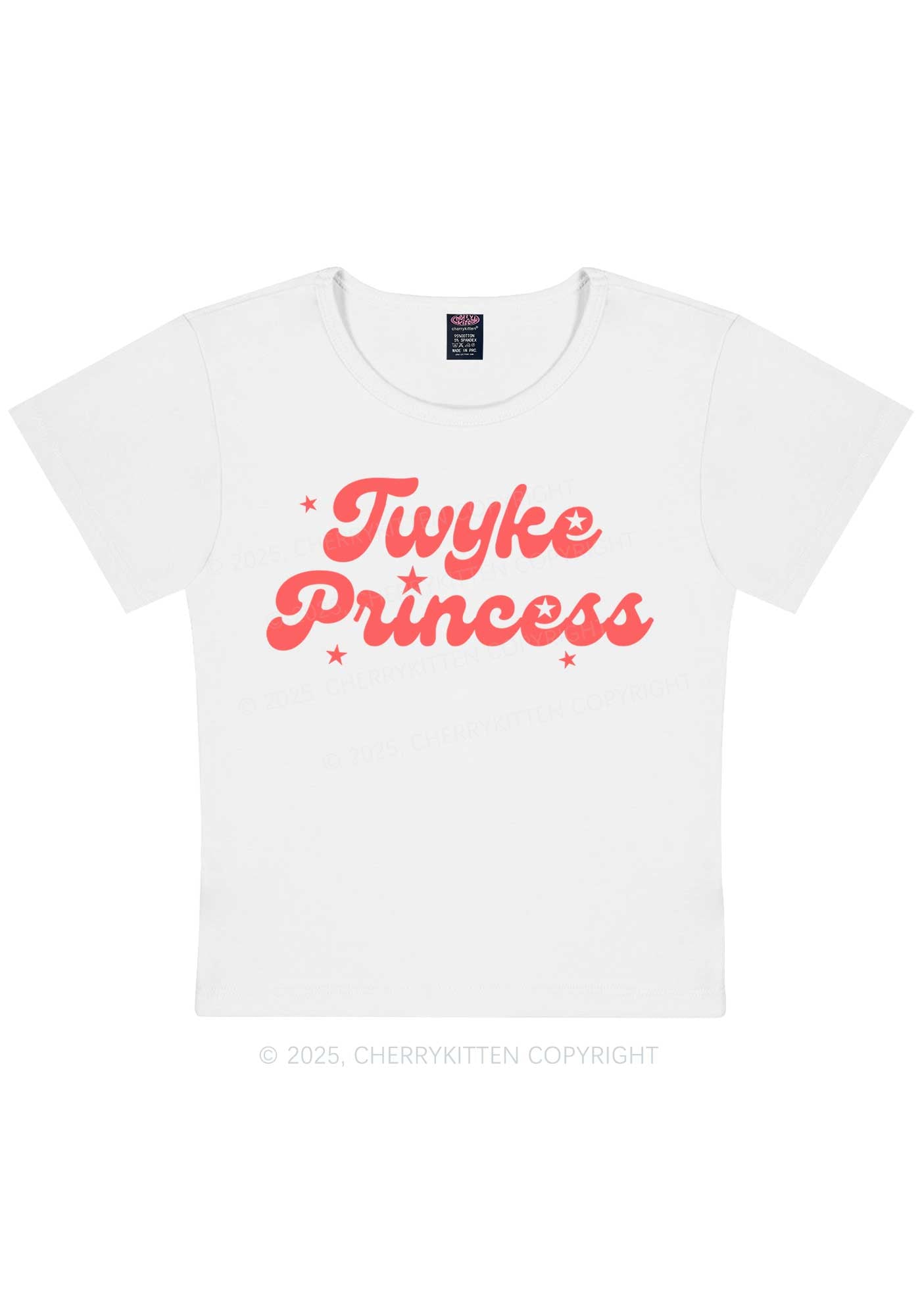 Twyke Princess Pride Y2K Baby Tee Cherrykitten