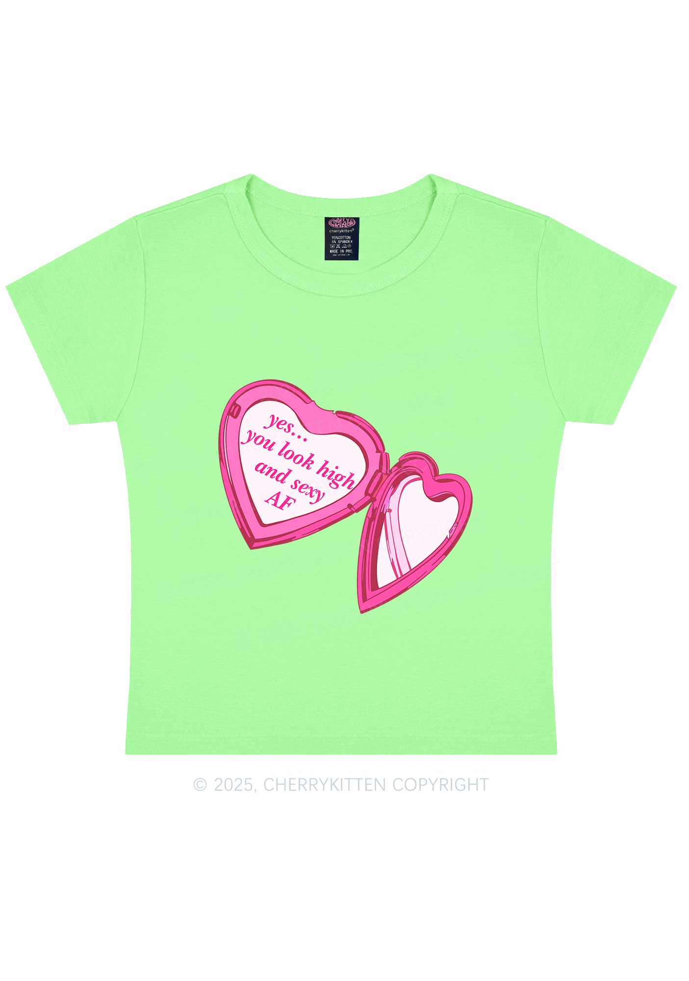 Yes You Look High Y2K Baby Tee Cherrykitten