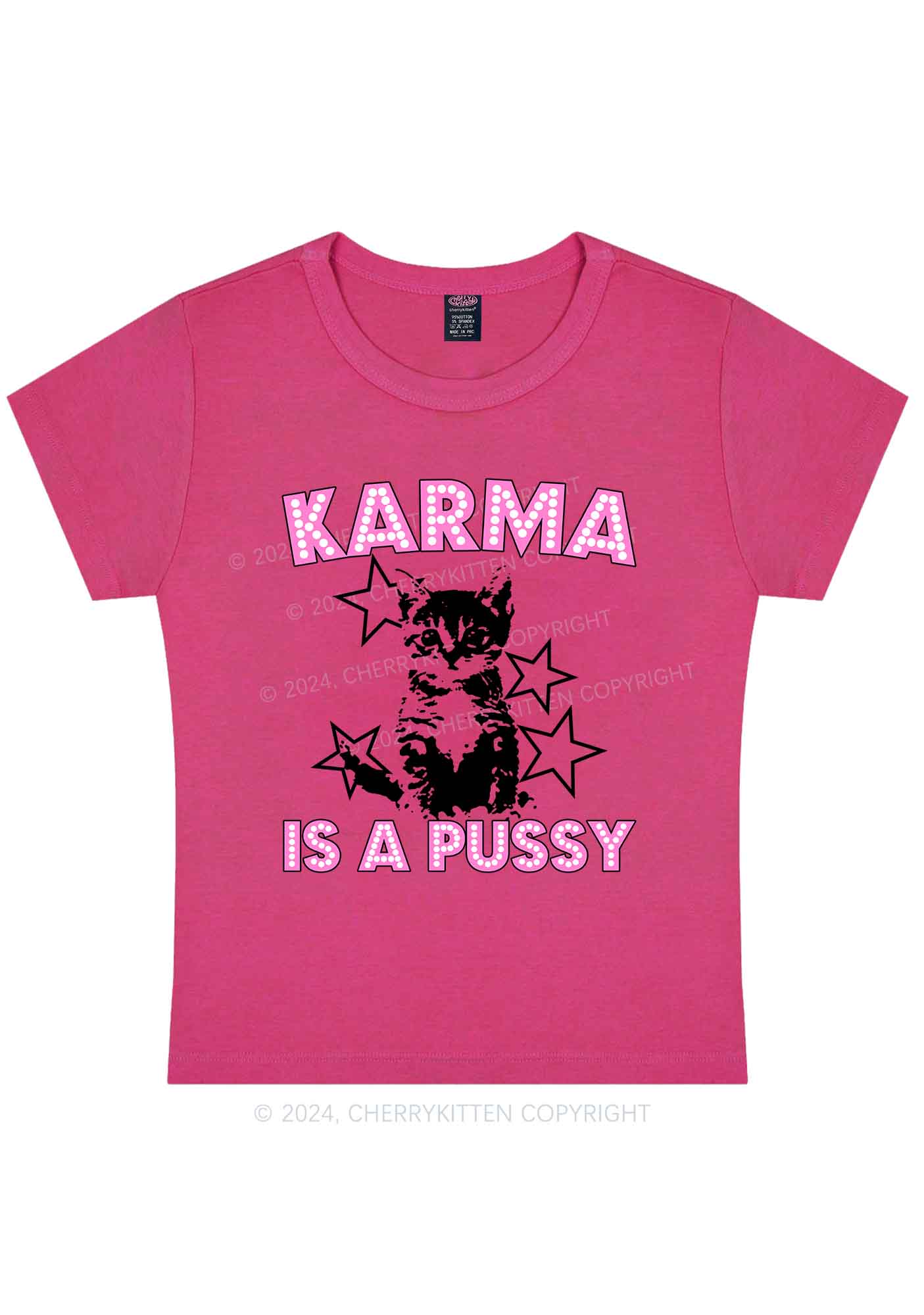 Curvy Karma Puxxy Y2K Baby Tee Cherrykitten
