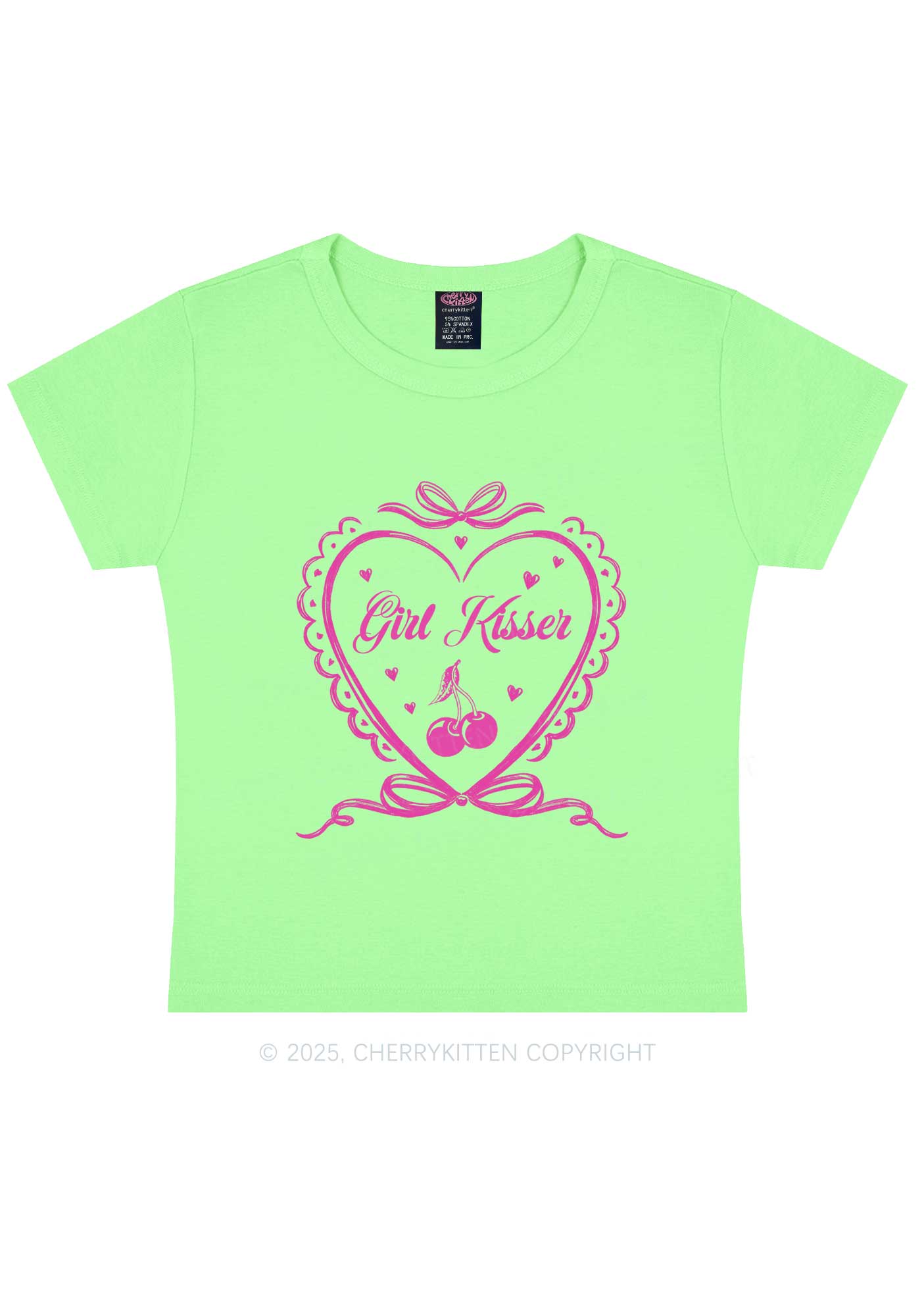 Girl Kisser Y2K Baby Tee Cherrykitten