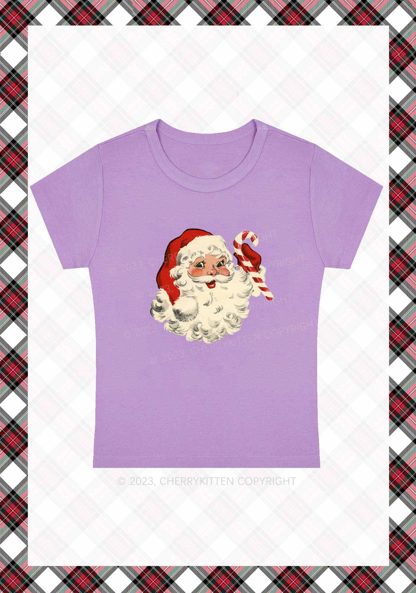 Santa Claus Candy Christmas Baby Tee Cherrykitten