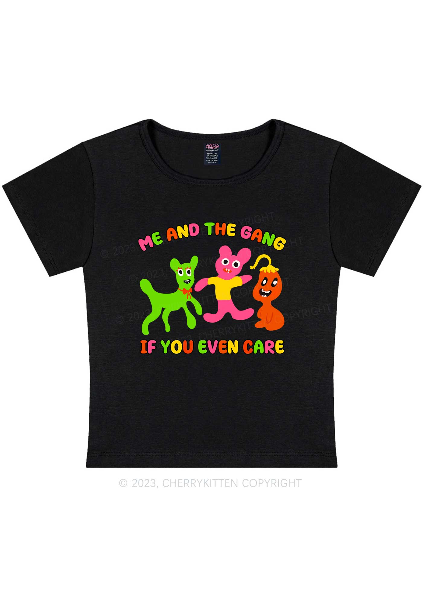 Curvy Me And The Gang Y2K Baby Tee Cherrykitten