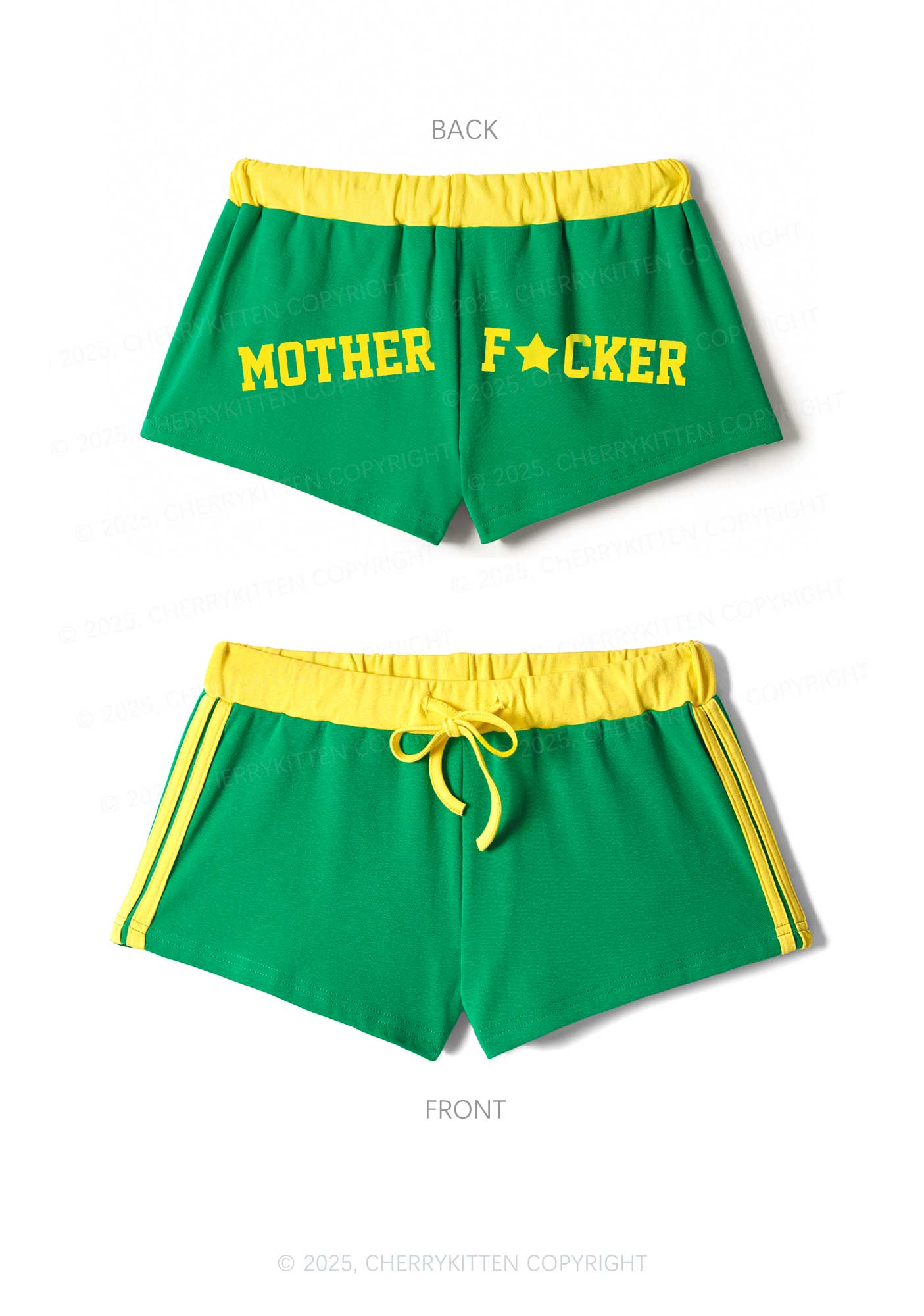 Motherfxcker Y2K Drawstring Mini Shorts Cherrykitten