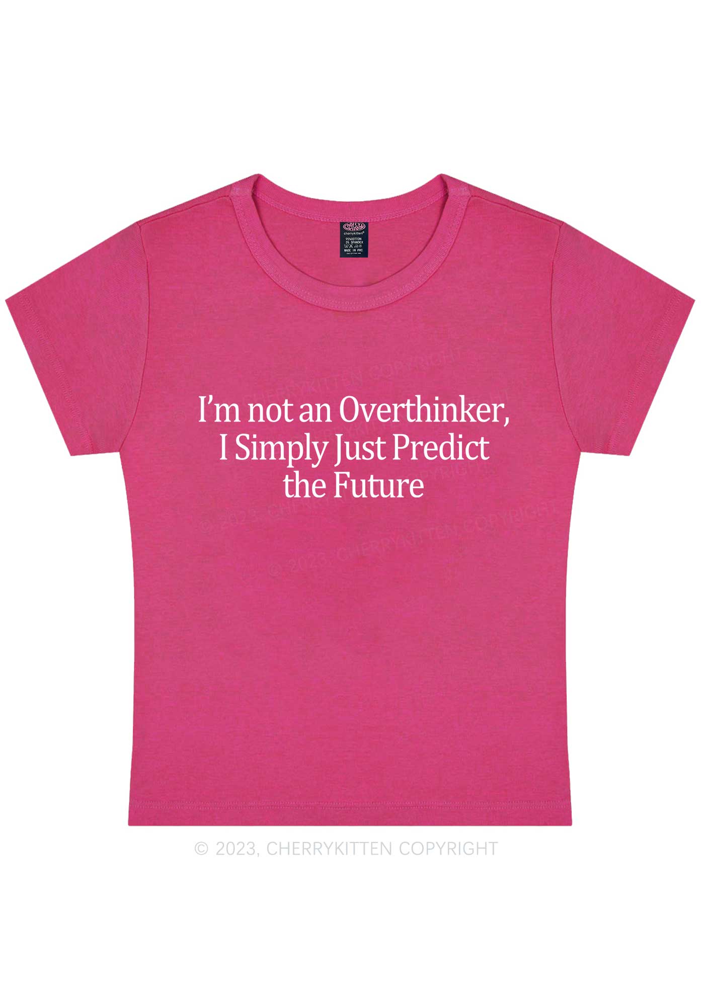 I'm Not An Overthinker Y2K Baby Tee Cherrykitten