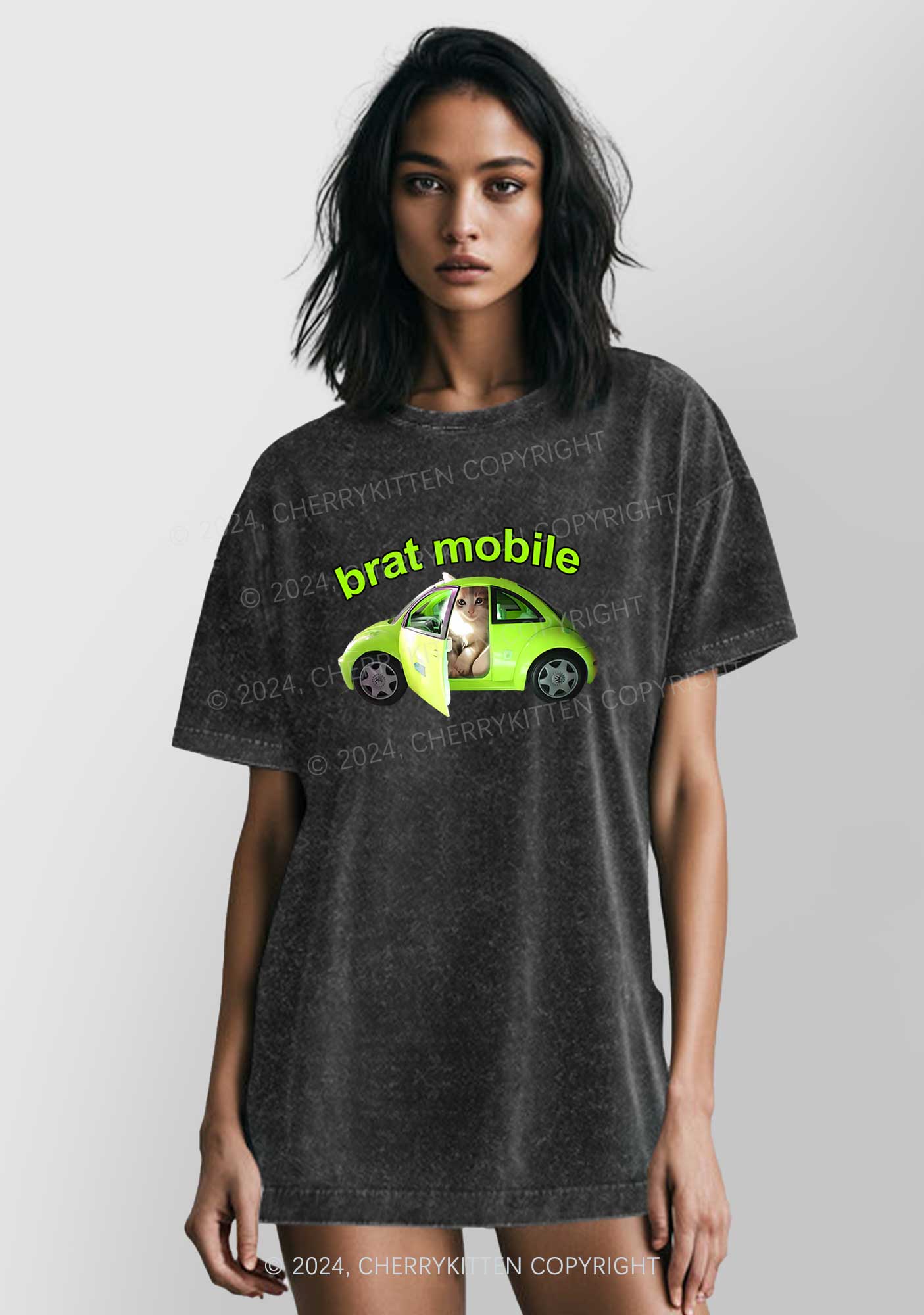 Brat Mobile Y2K Washed Tee Cherrykitten