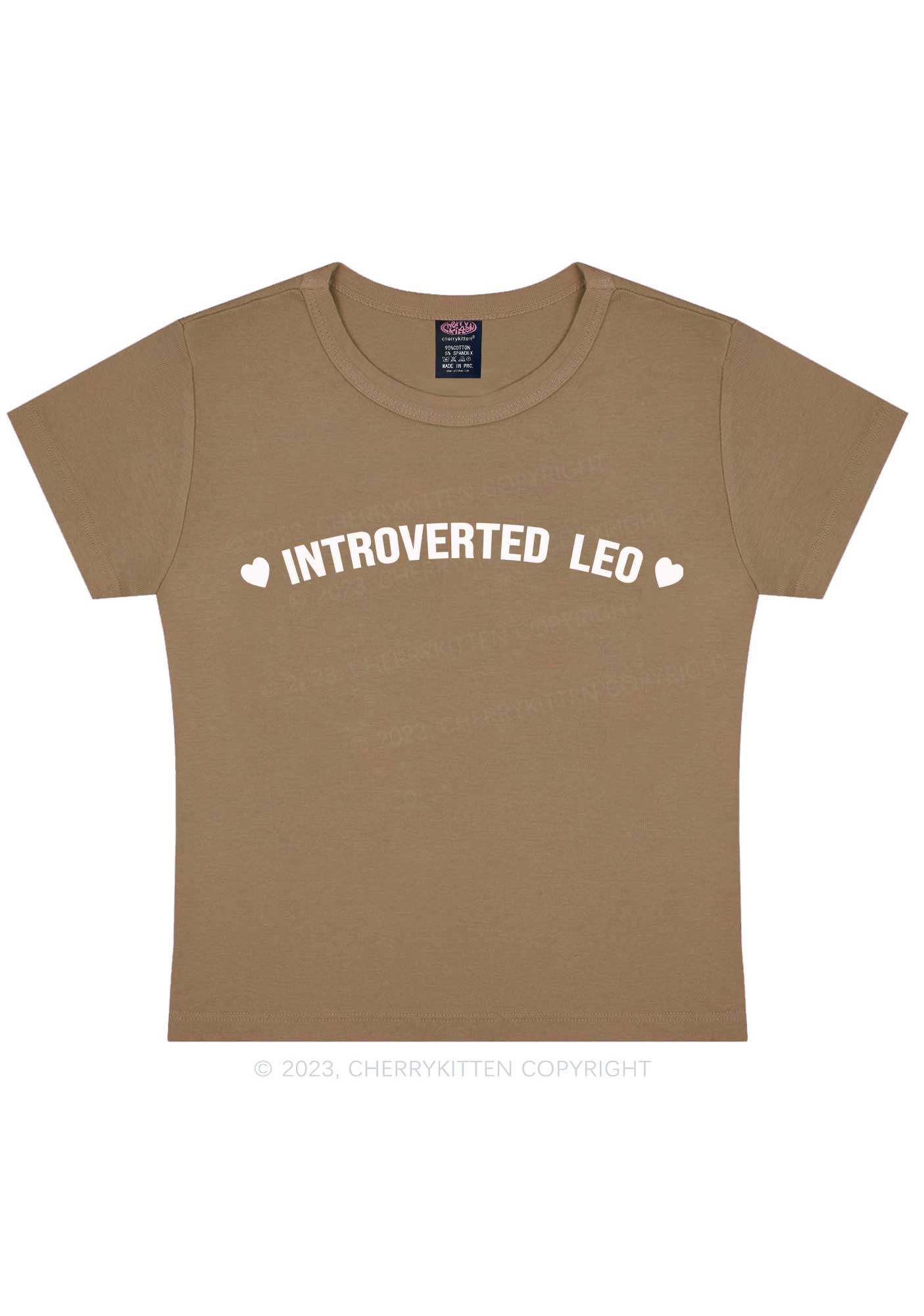 Introverted Leo Y2K Baby Tee Cherrykitten