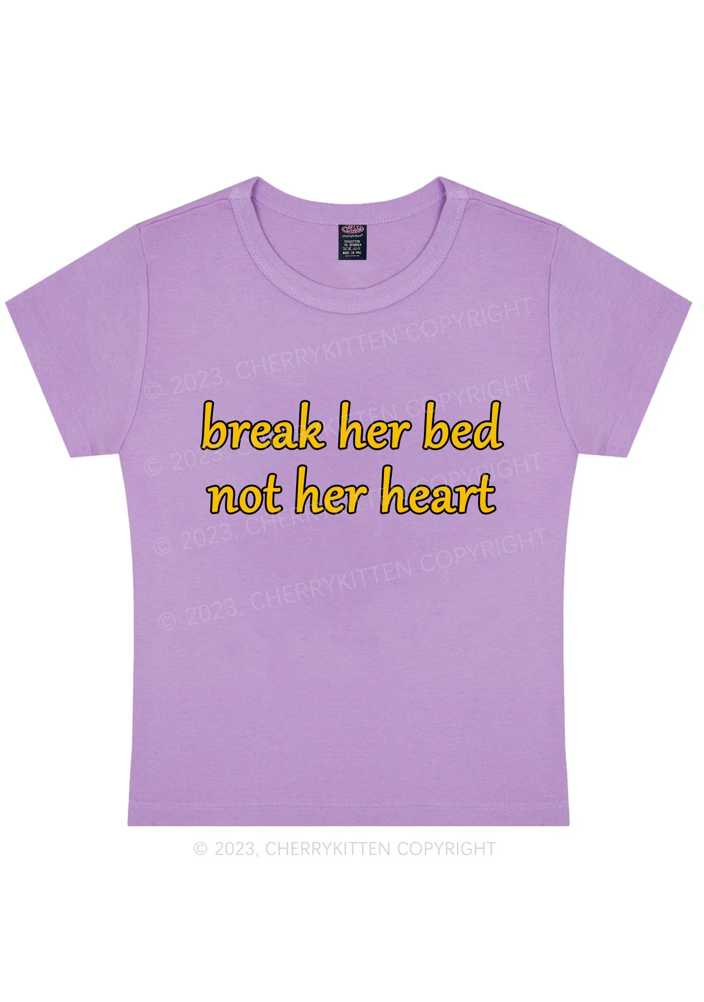 Break Her Bed Y2K Baby Tee Cherrykitten