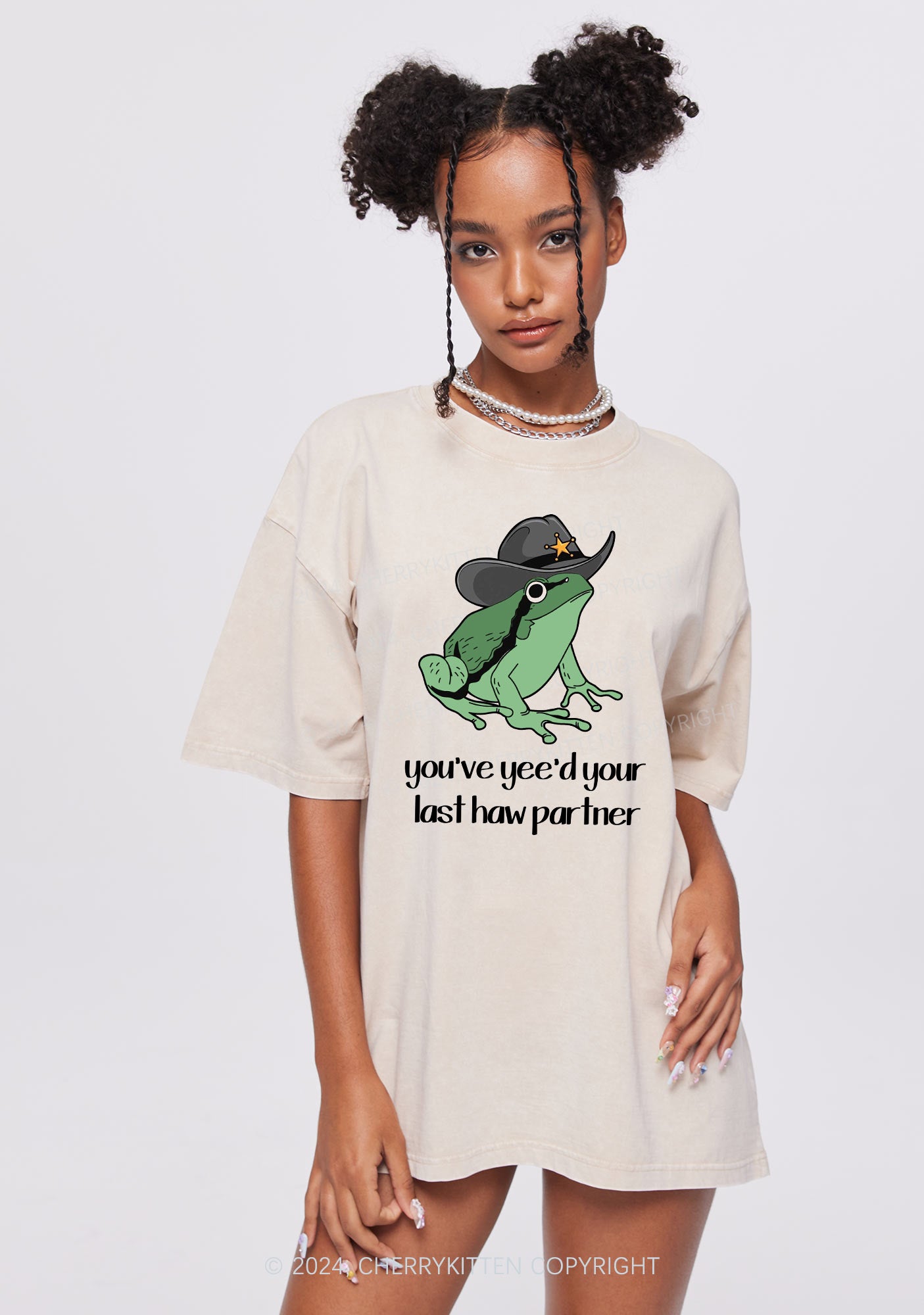 You've Yee'd Your Last Haw Partner Y2K Washed Tee Cherrykitten