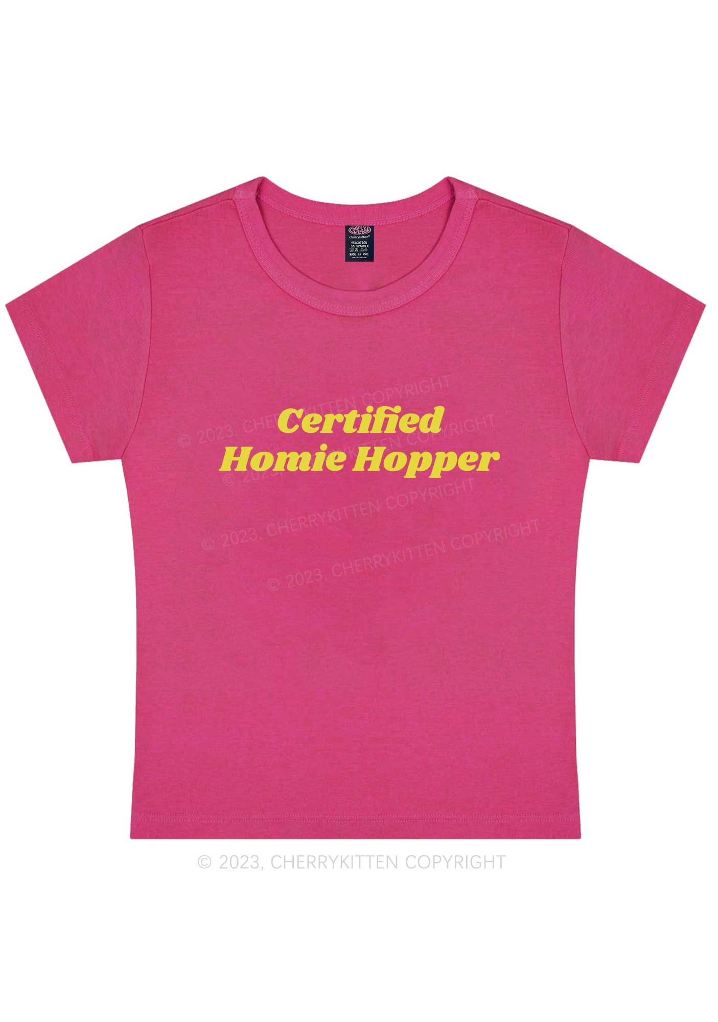 Curvy Certified Homie Hopper Y2K Baby Tee Cherrykitten