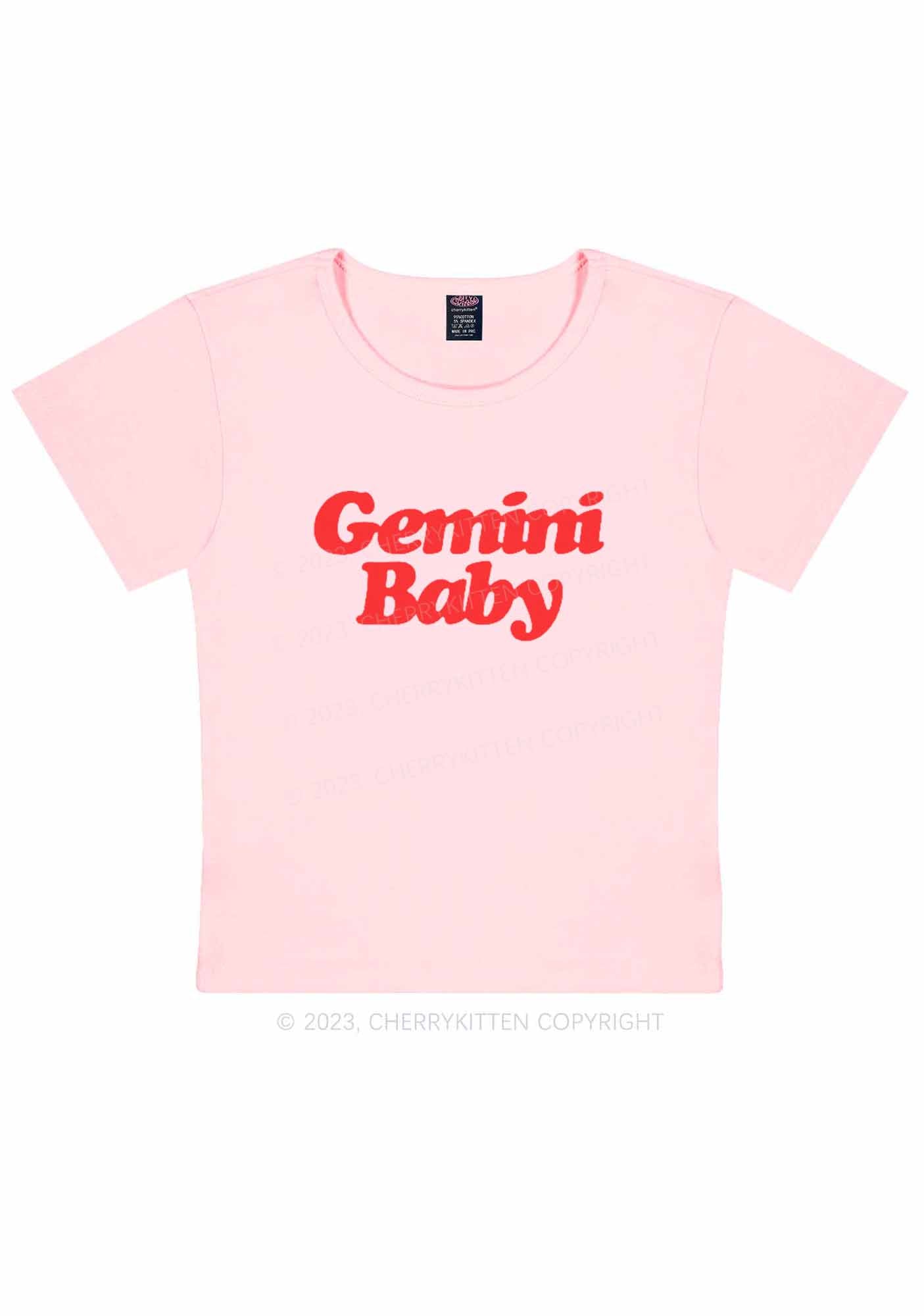 Custom Zodiac Baby Y2K Baby Tee Cherrykitten