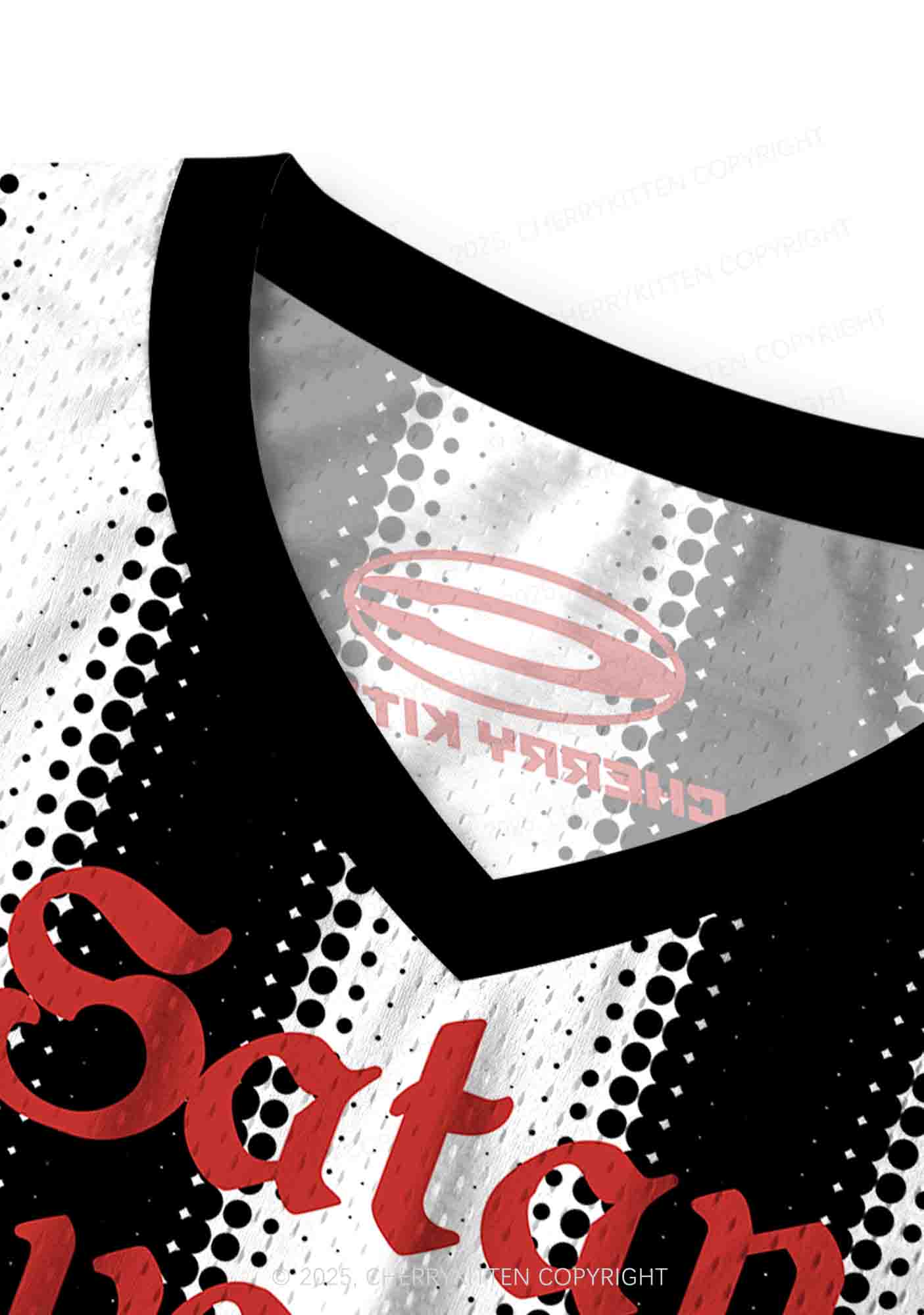 Halloween Custom Black Satan Heart Y2K Sport Jersey Tank Cherrykitten