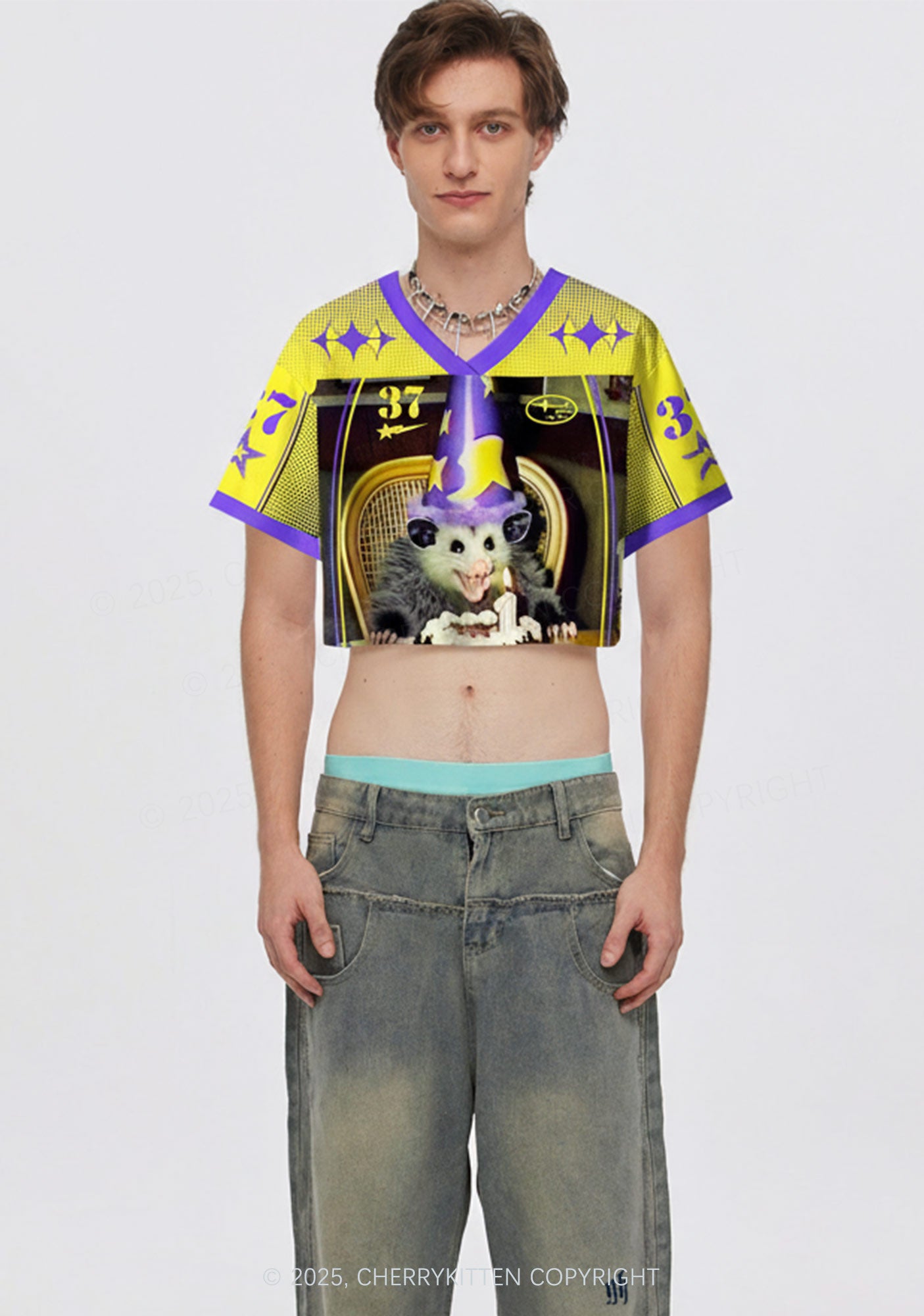 Custom Birthday Rat Y2K Crop Sport Jersey Shirts Cherrykitten