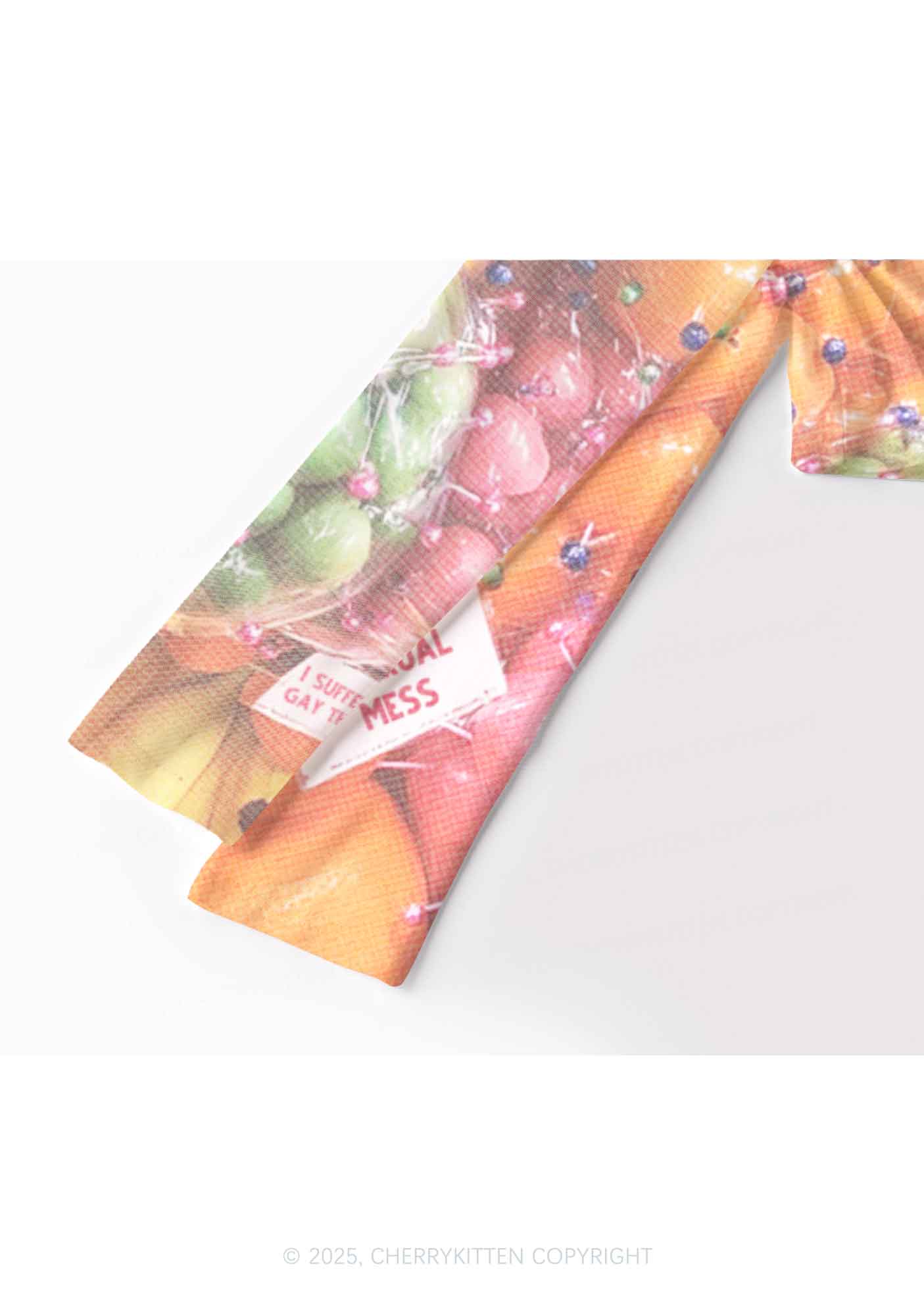 Bisexual Fruit Pride Y2K Mesh Long Sleeve Crop Top Cherrykitten