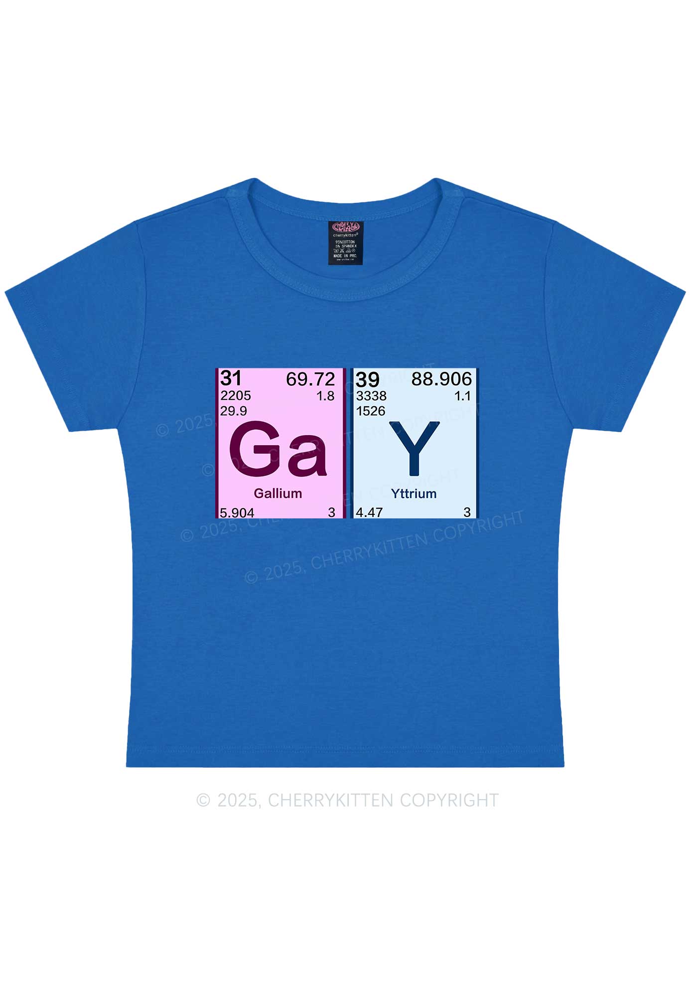 Gay Periodic Table Elements Pride Y2K Baby Tee Cherrykitten