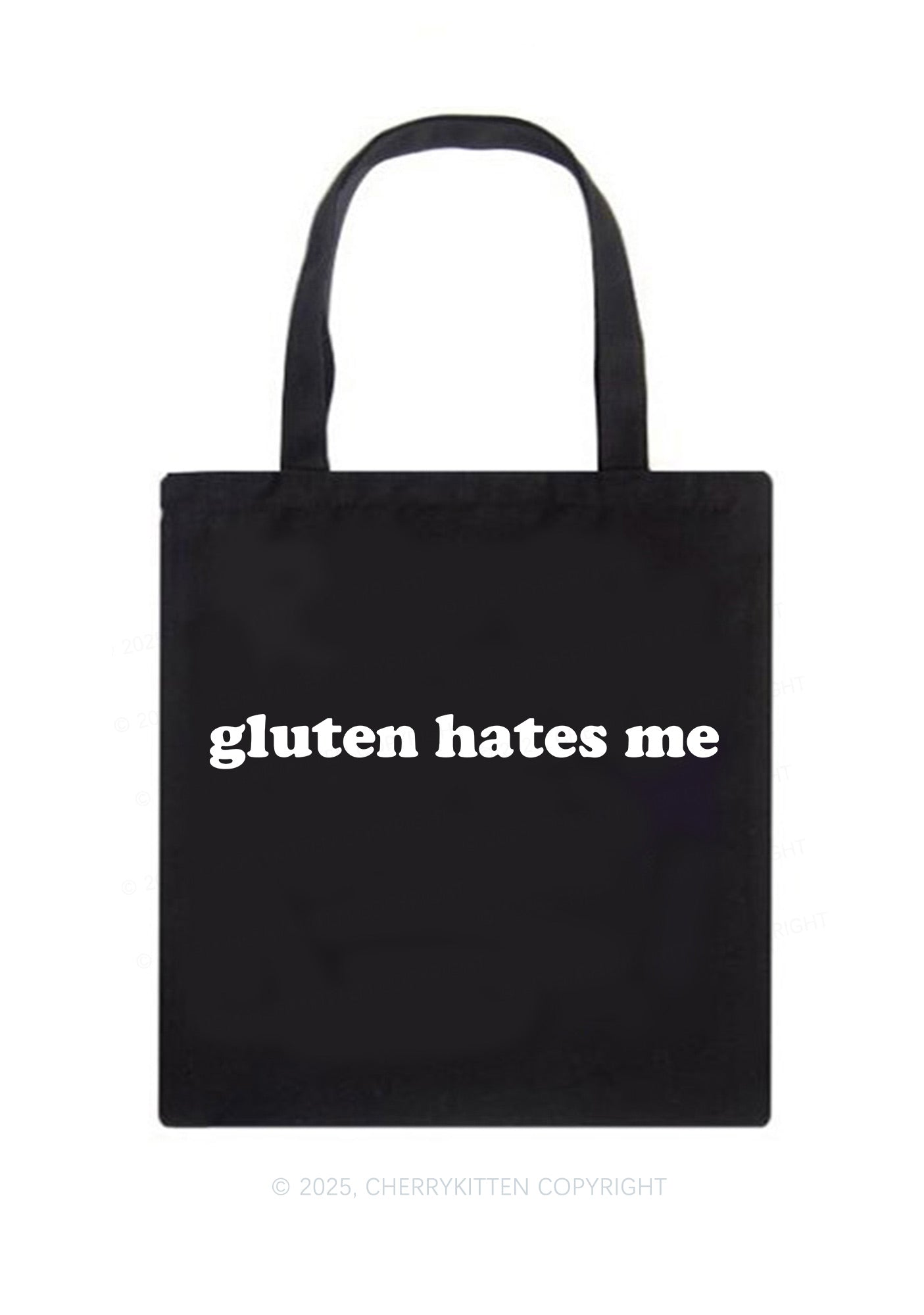 Gluten Hates Me Y2K Canvas Tote Bag Cherrykitten