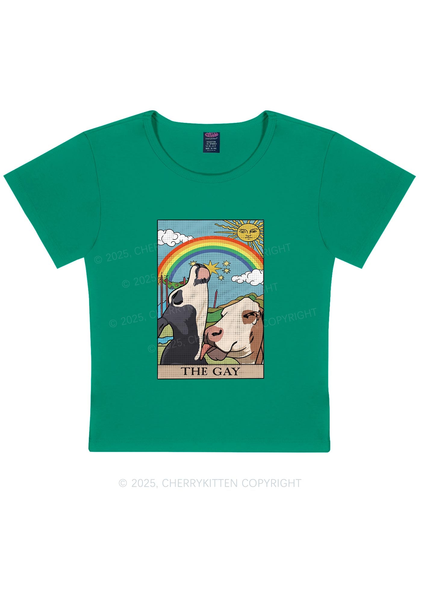 The Gay Pride Y2K Baby Tee Cherrykitten