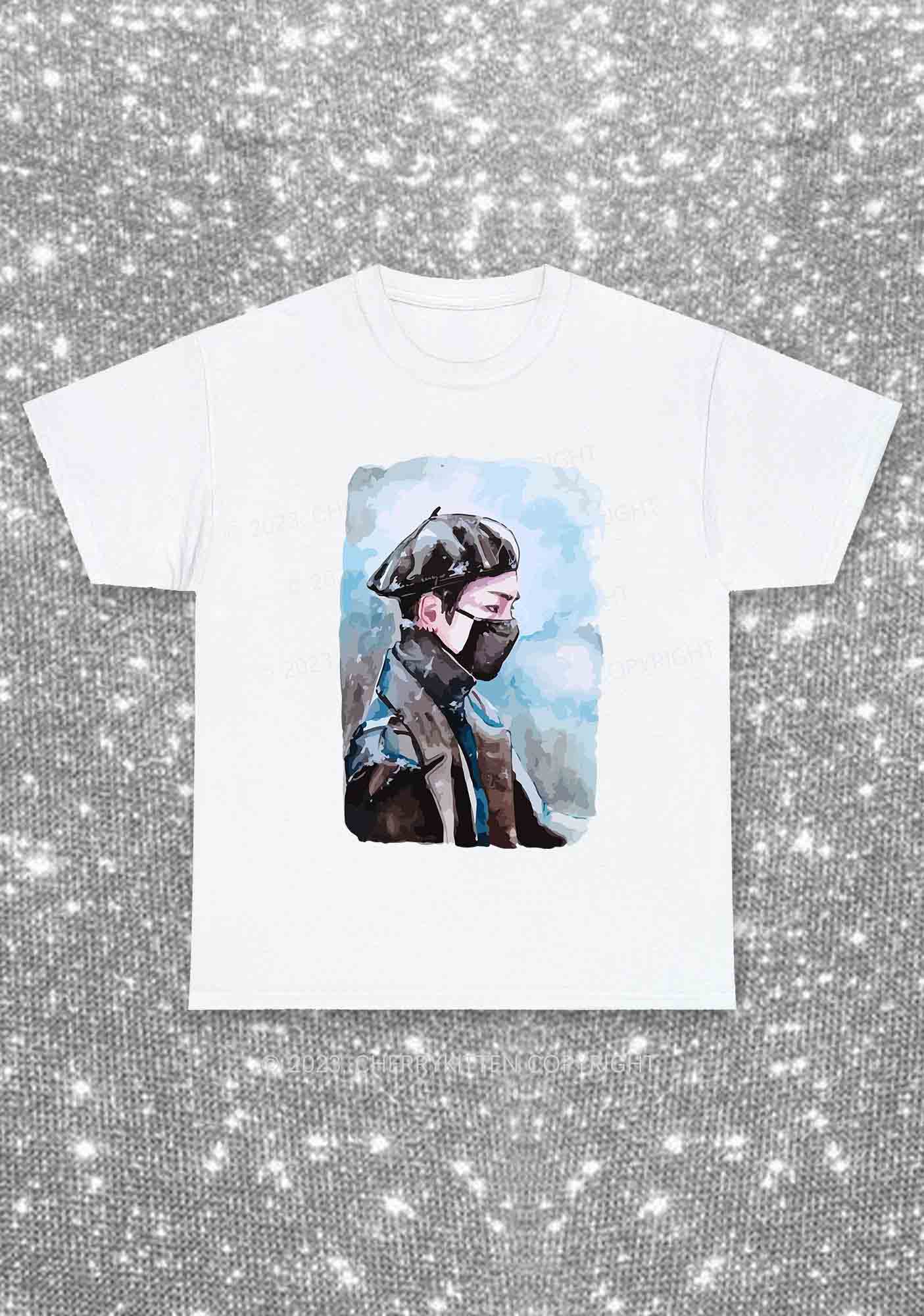 Taehyung Photo Kpop Y2K Chunky Shirt Cherrykitten