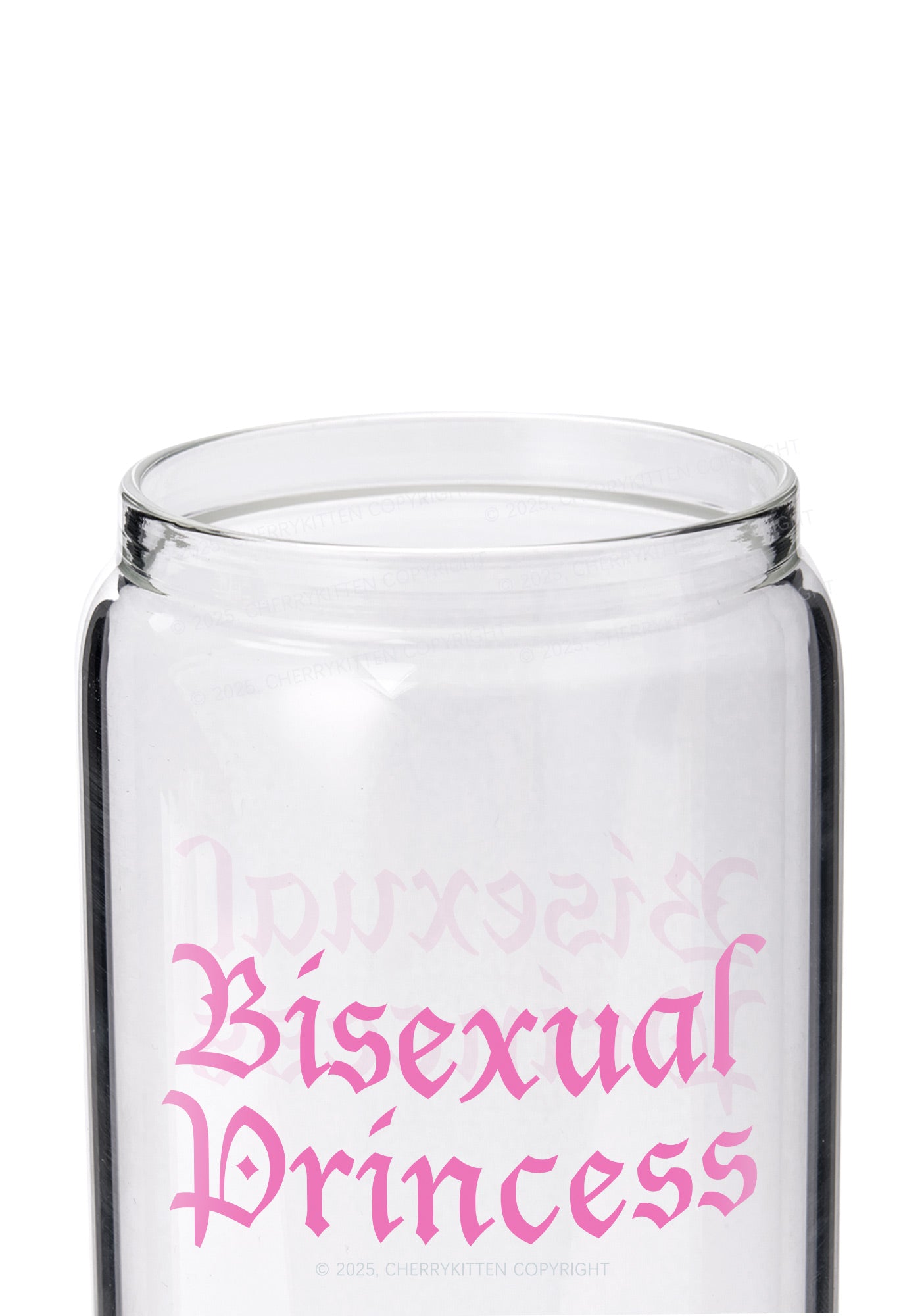 Bisexual Princes Pride Y2K Printed Glass Cup Cherrykitten