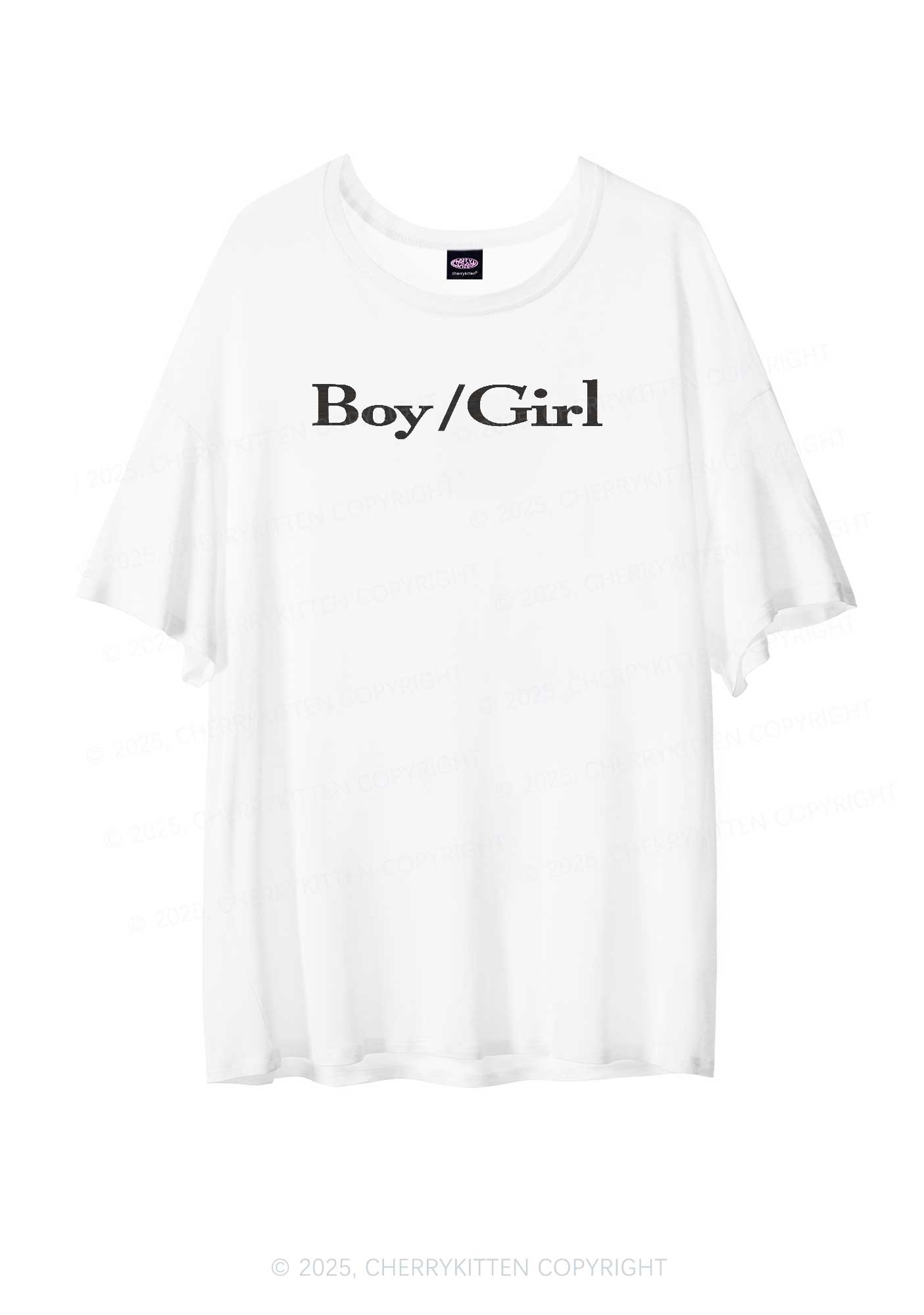 Boy Or Girl Pride Y2K Sheer Boyfriend Tee Cherrykitten
