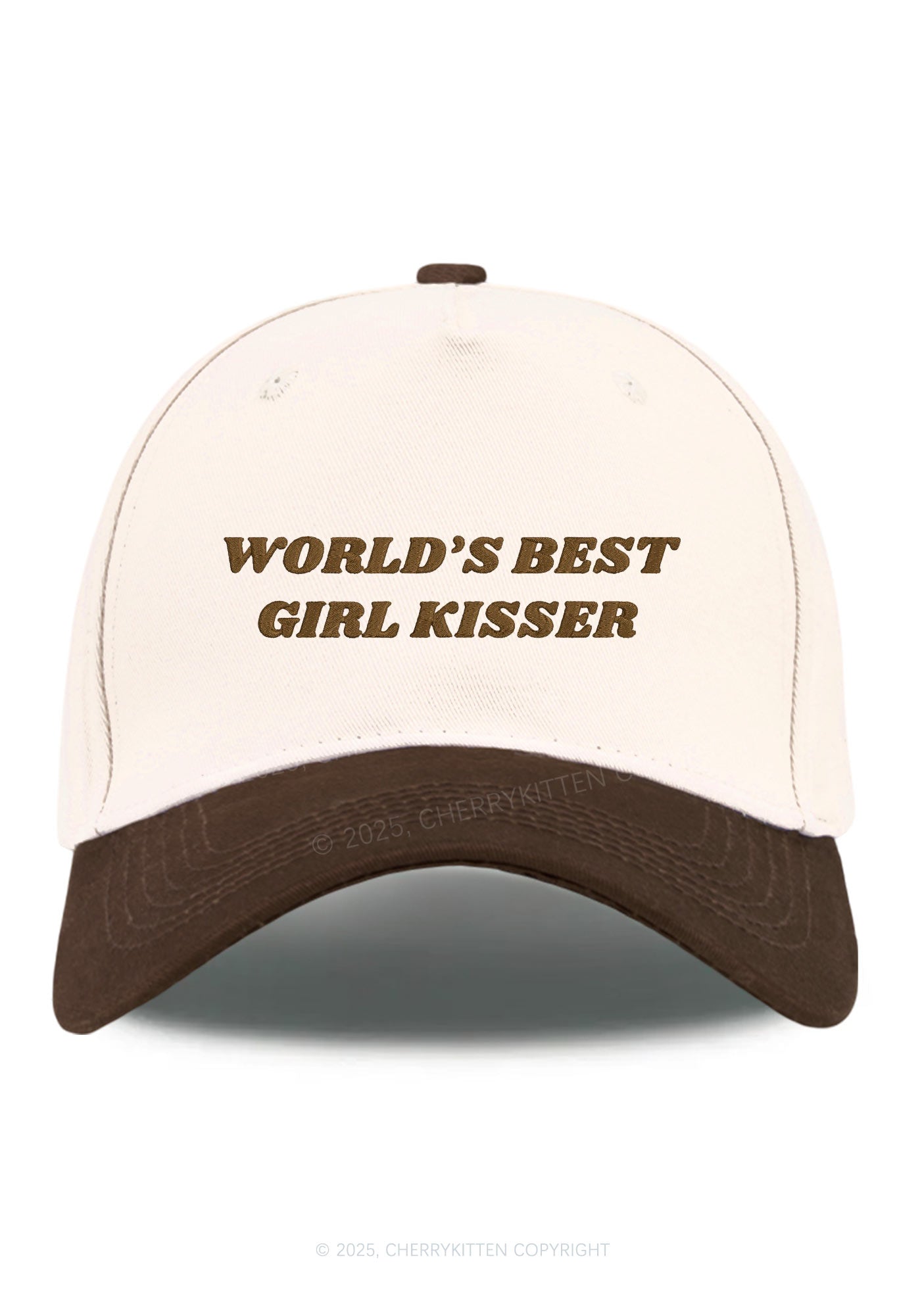 Embroidered Best Girl Kisser Pride Y2K Color Block Baseball Cap Cherrykitten