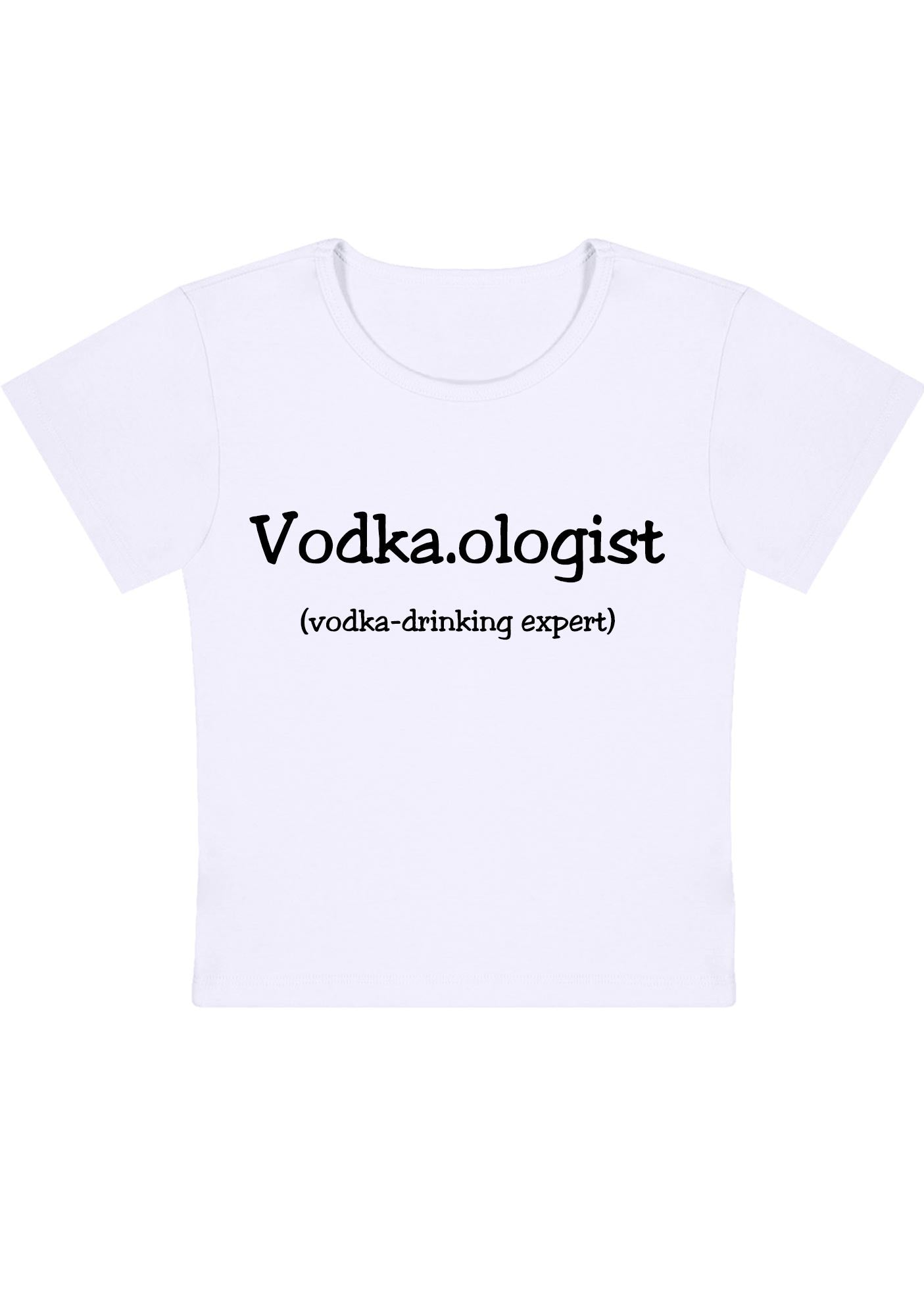 Vodka Drinking Expert Y2K Baby Tee