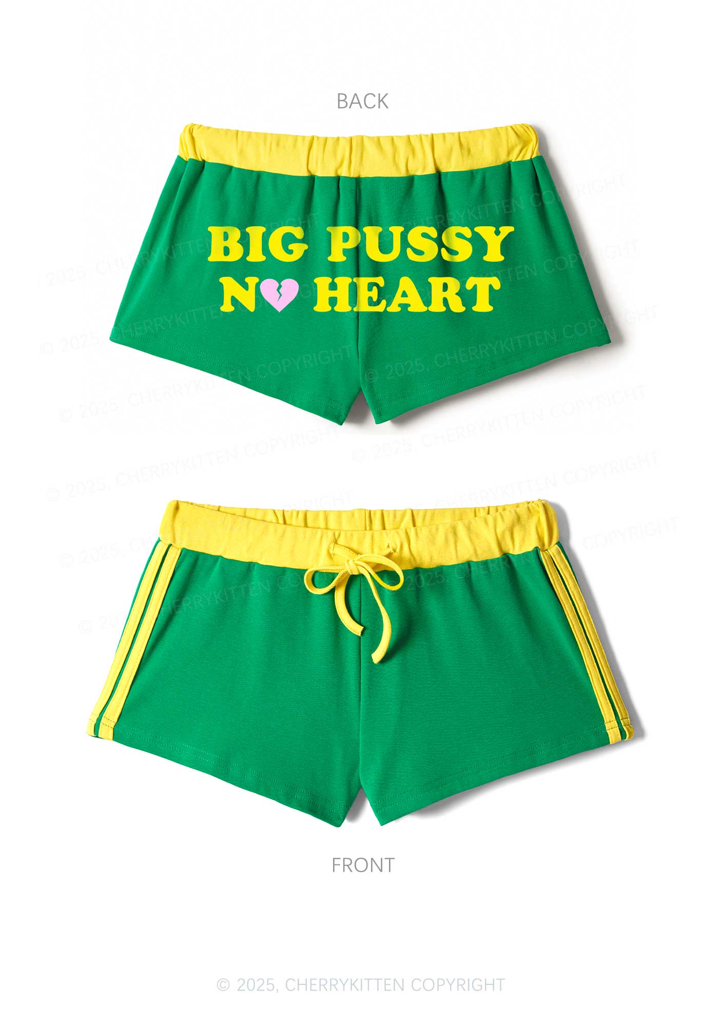 Big Puxxy No Heart Y2K Drawstring Mini Shorts Cherrykitten
