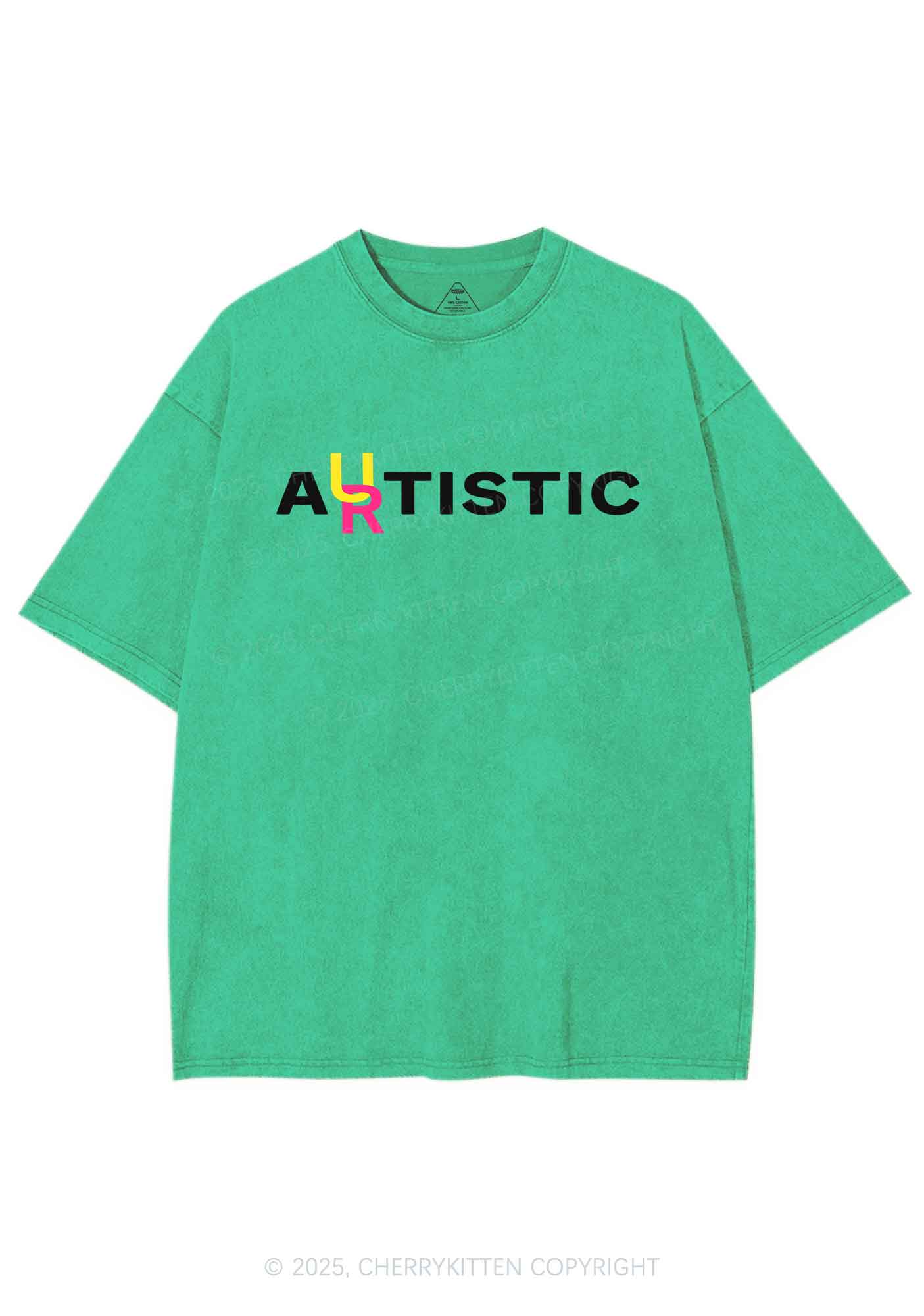 Autistic Artistic Y2K Shirts Washed Tee Cherrykitten