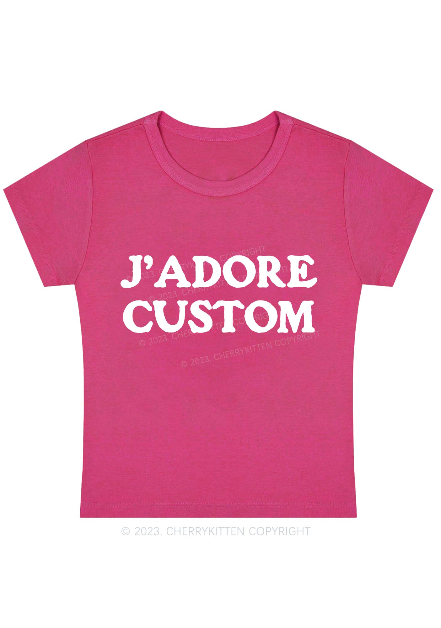 Curvy J'adore Custom Baby Tee Cherrykitten