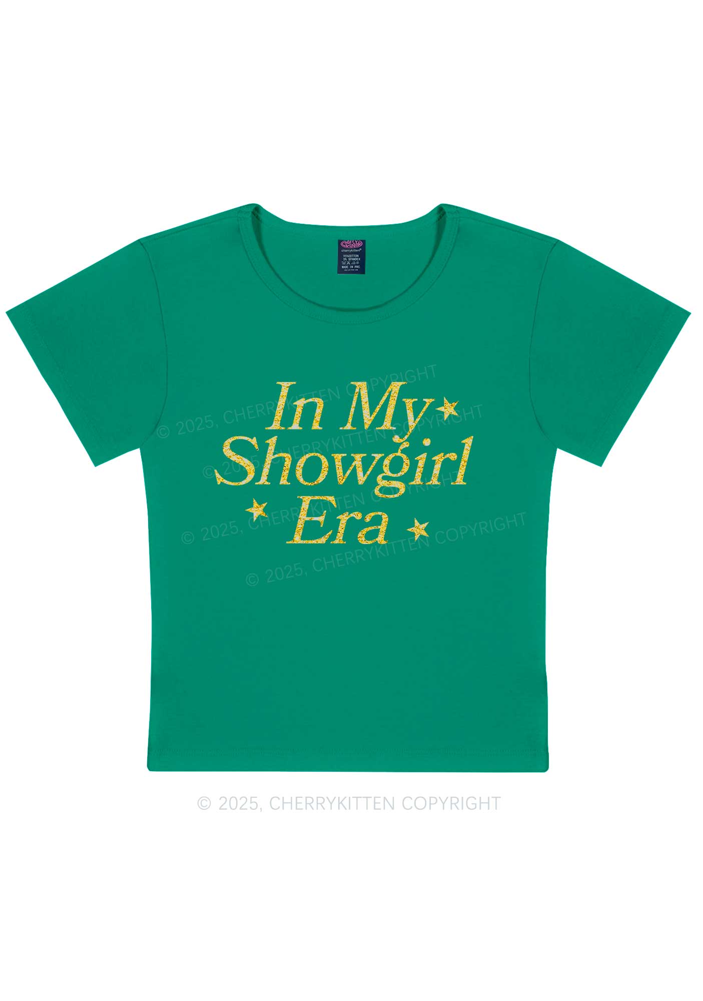 Glitter In My Era TS Y2K Baby Tee Cherrykitten