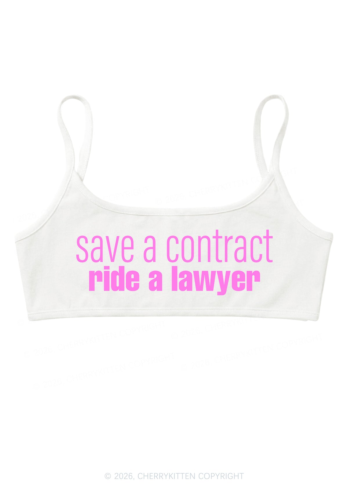 Save Contract Ride Lawyer Y2K Super Crop Cami Cherrykitten