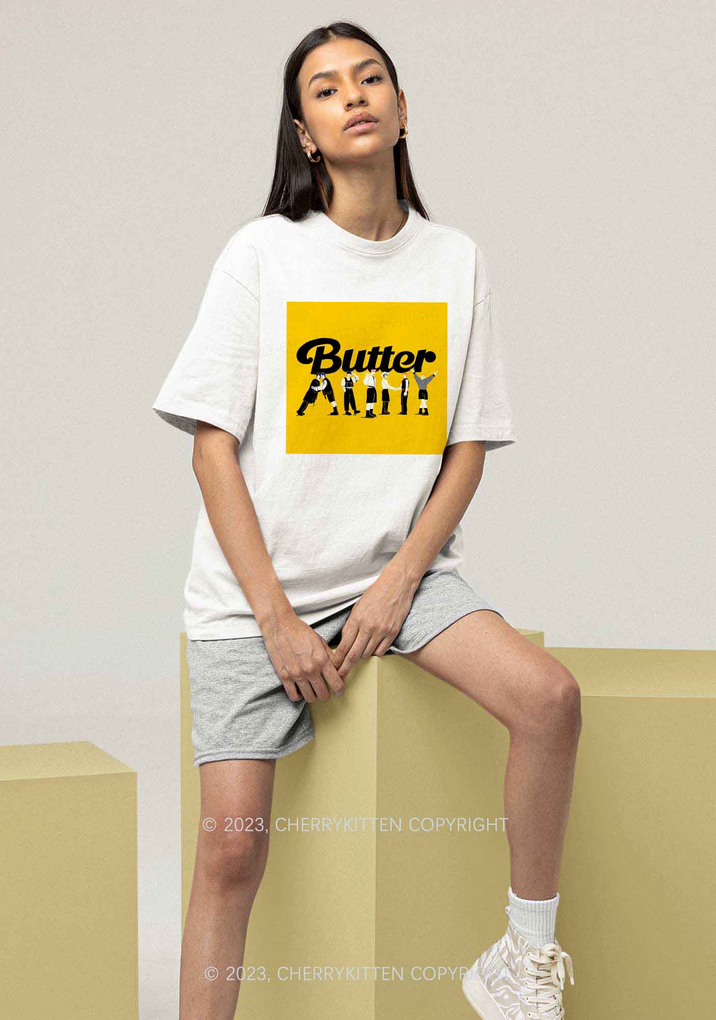 Butter Bangtan Boys Kpop Y2K Chunky Shirt Cherrykitten