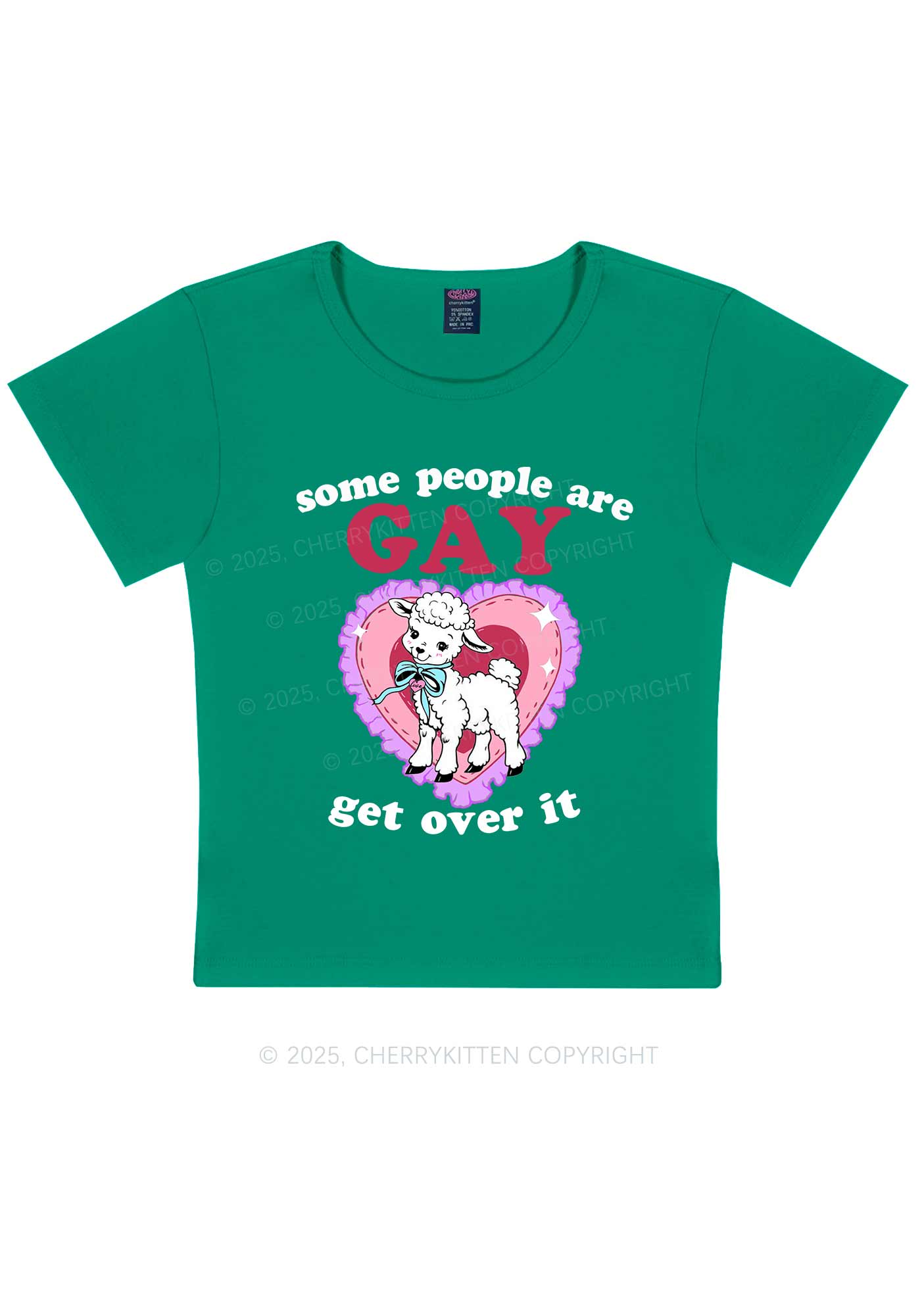 Some People Are Gay Pride Y2K Baby Tee Cherrykitten