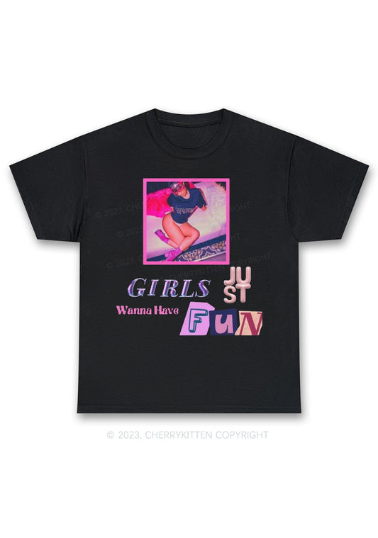 Girls Fun Y2K Chunky Shirt Cherrykitten