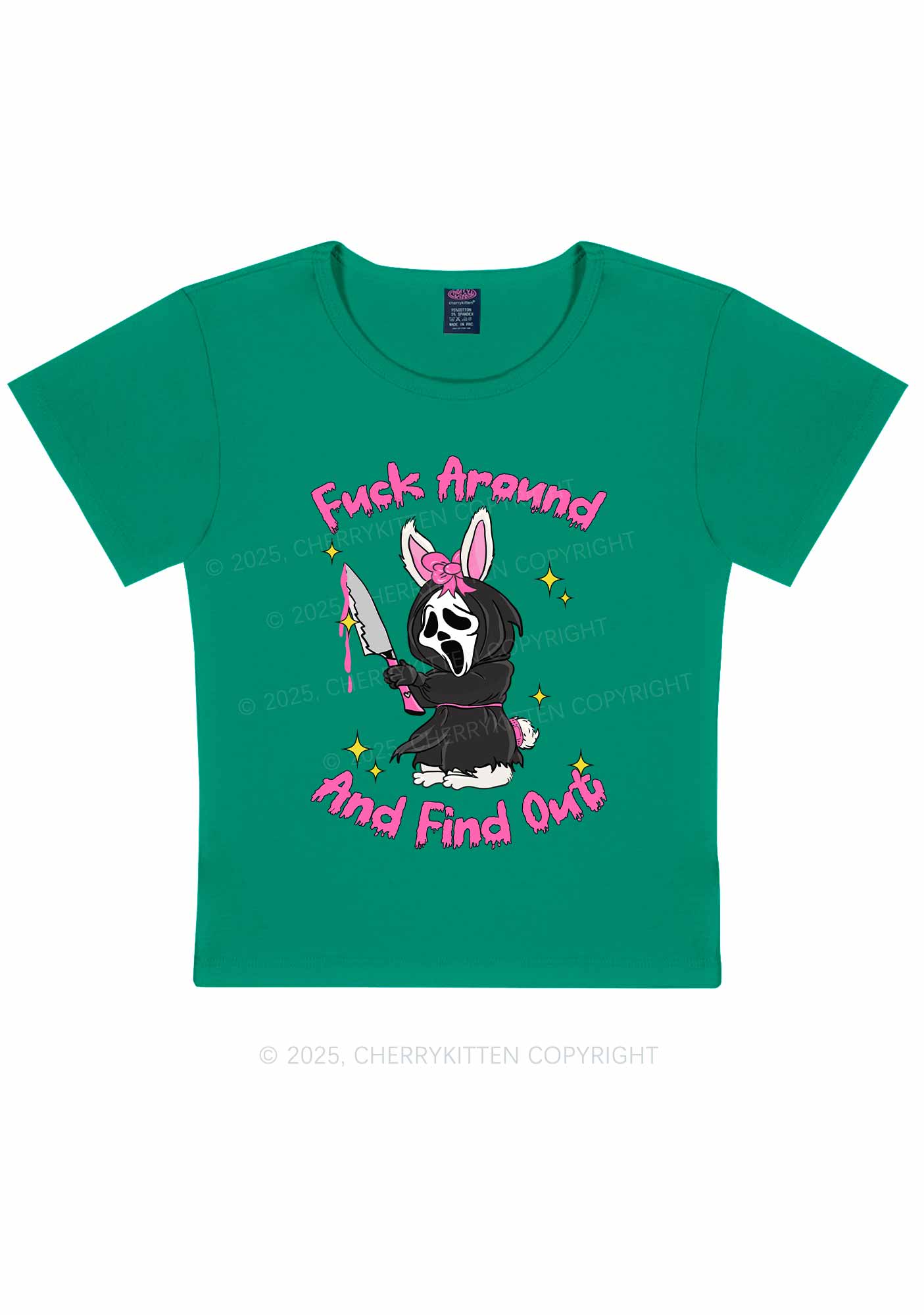 Halloween Fxxk Around Find Out Y2K Baby Tee Cherrykitten