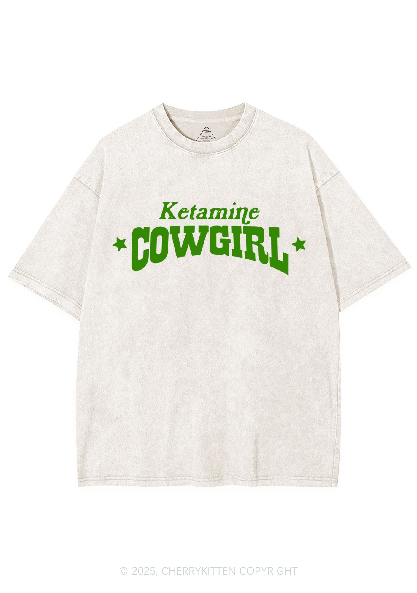 K Star Cowgirl Y2K Shirts Washed Tee Cherrykitten