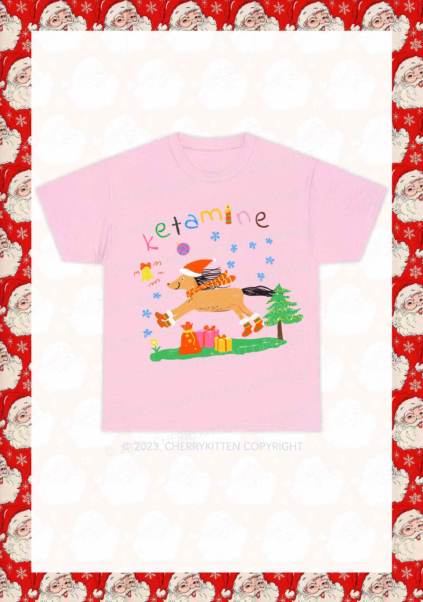 Christmas Snowflake Pony Y2K Chunky Shirt Cherrykitten
