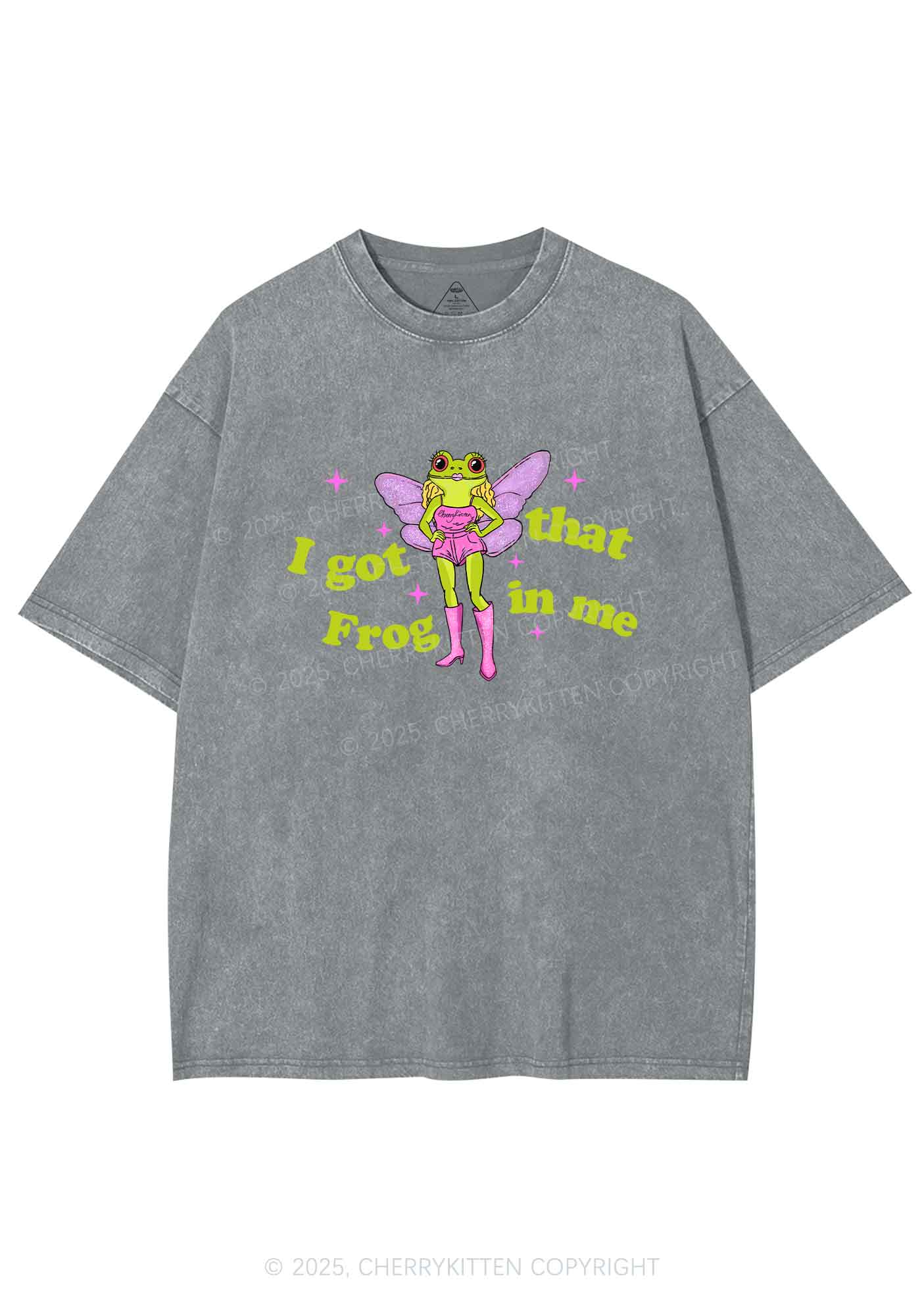 I Got That Frog Y2K Shirts Washed Tee Cherrykitten