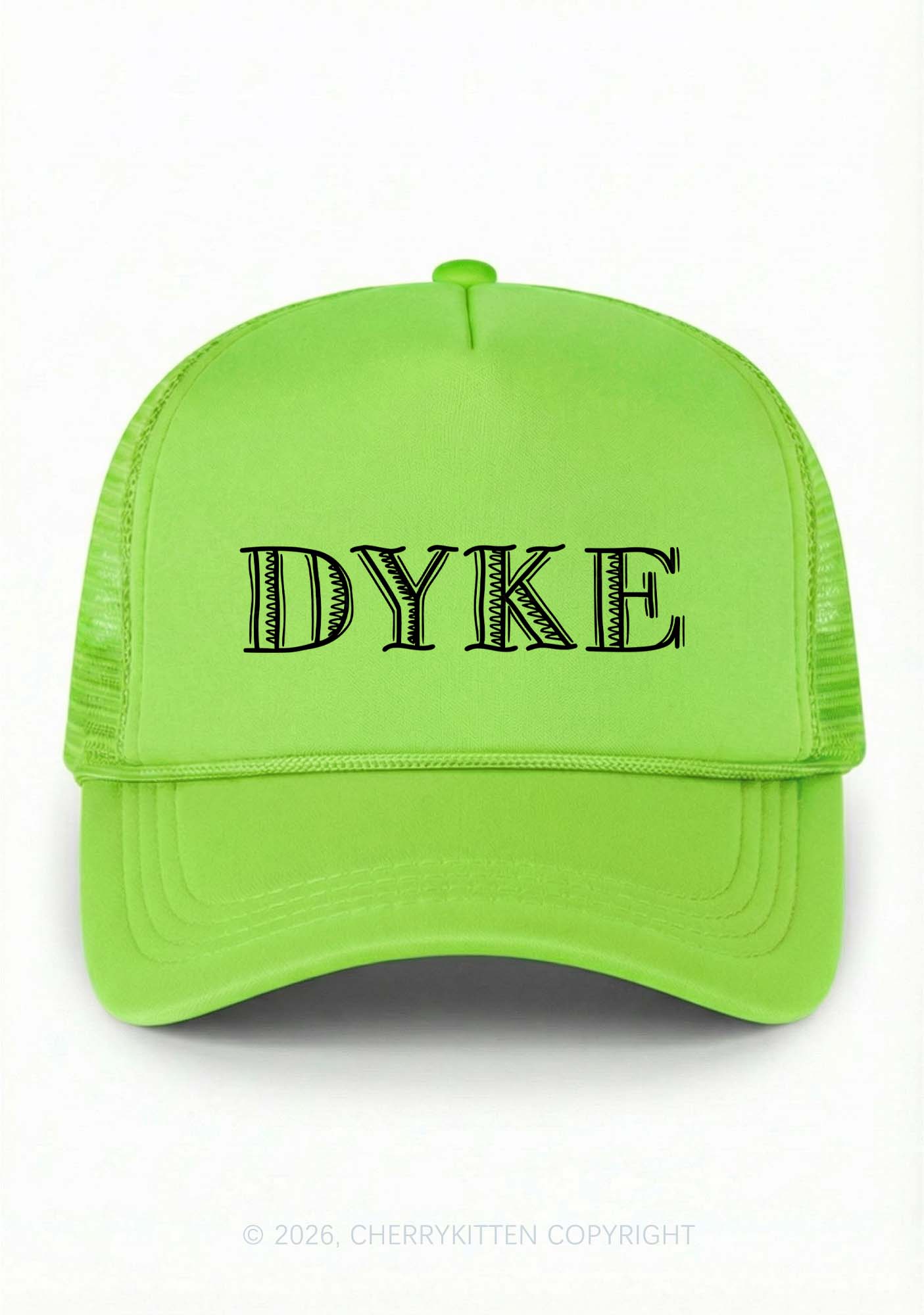 DYKE Pride Y2K Trucker Hat Cherrykitten