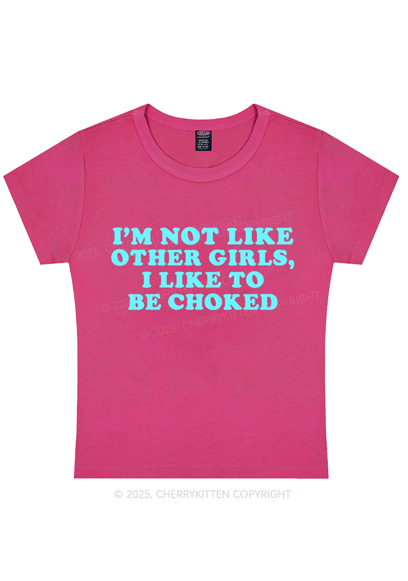 I Like To Be Choked Y2K Baby Tee Cherrykitten