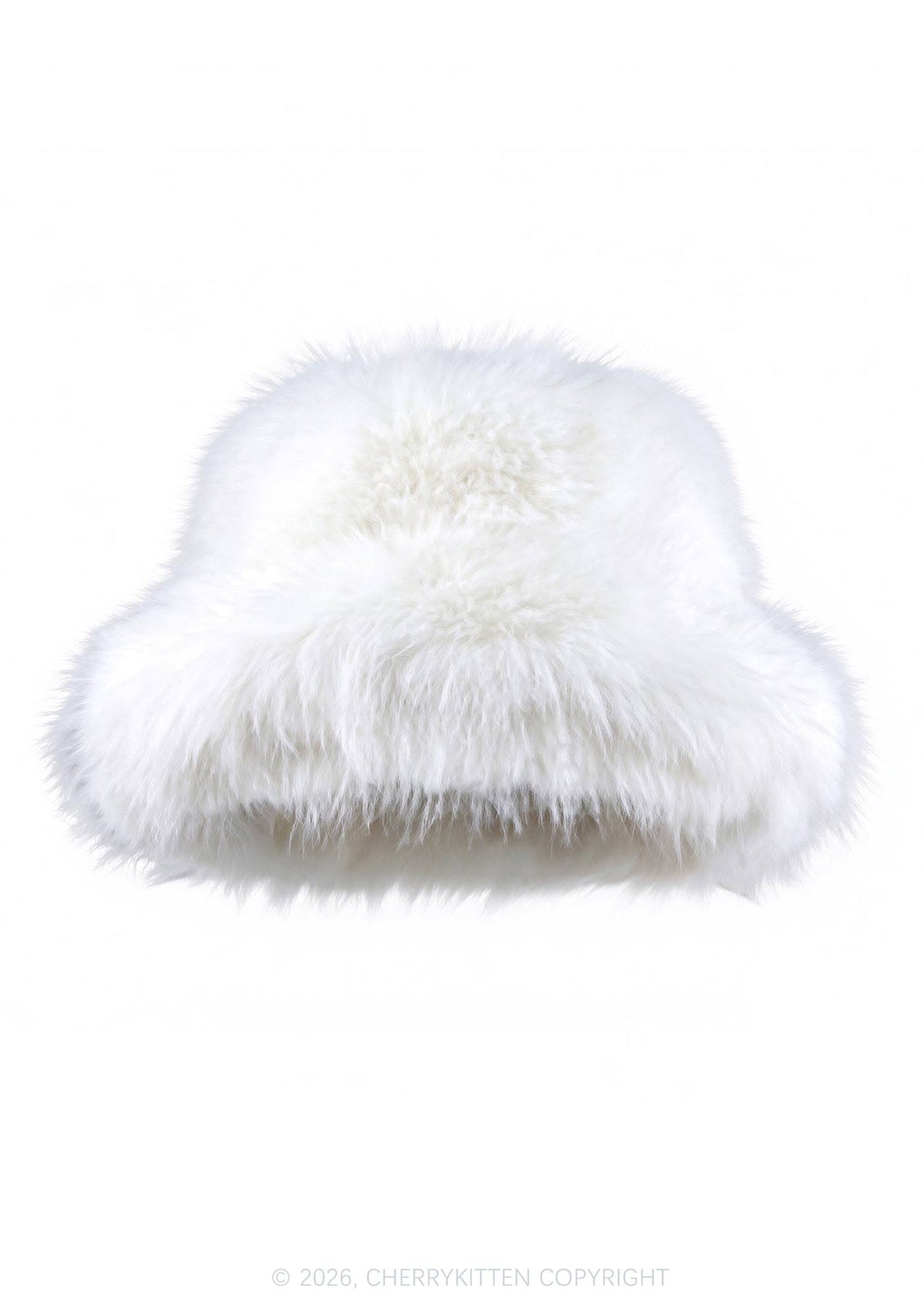 Solid Color Y2K Faux Fur Bucket Hat Cherrykitten