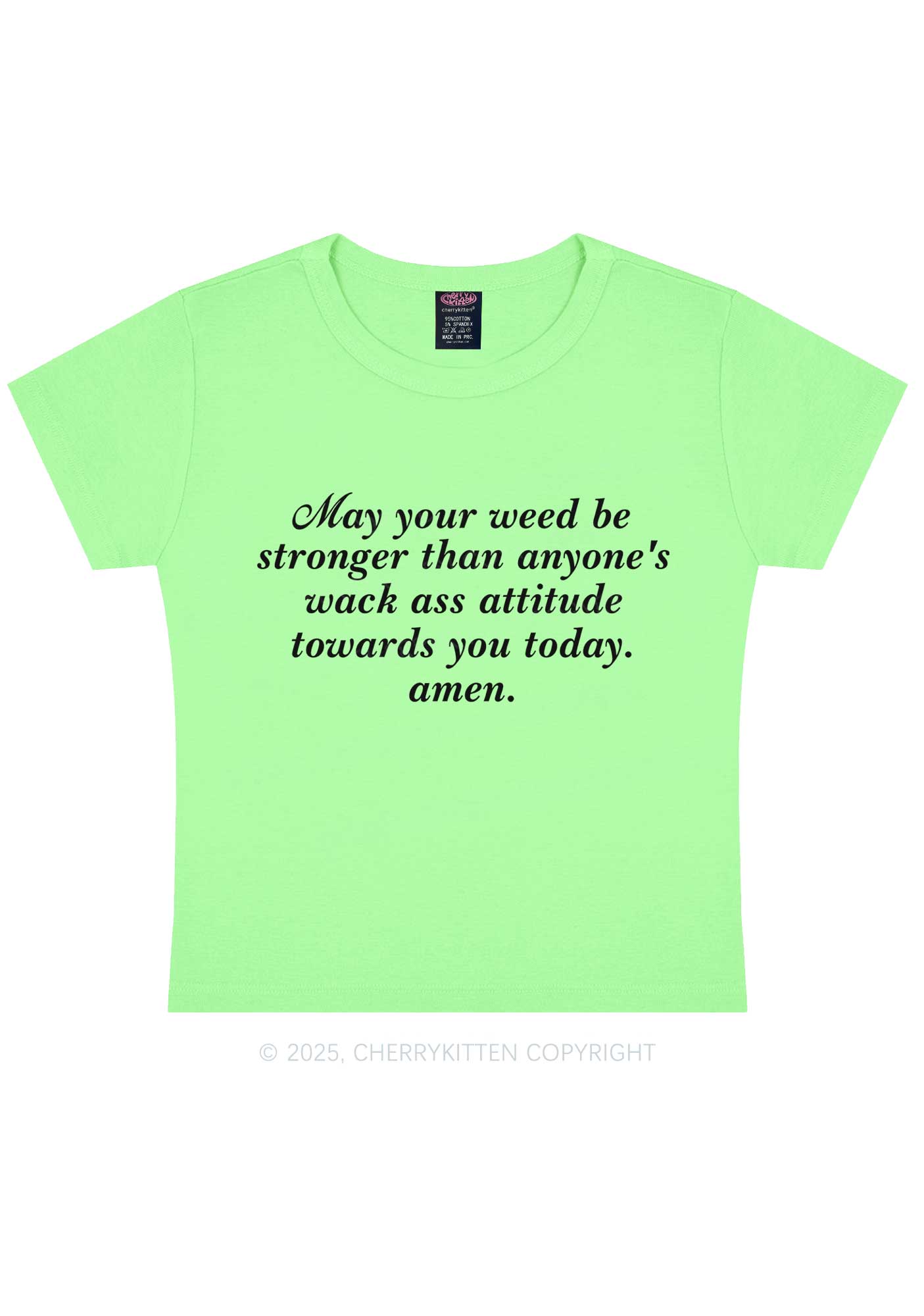 Stronger Than Wack Attitude Y2K Baby Tee Cherrykitten