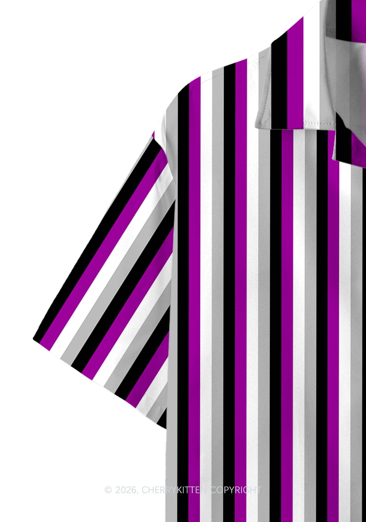 Asexual Flag Pride Y2K Print Hawaiian Shirt Cherrykitten