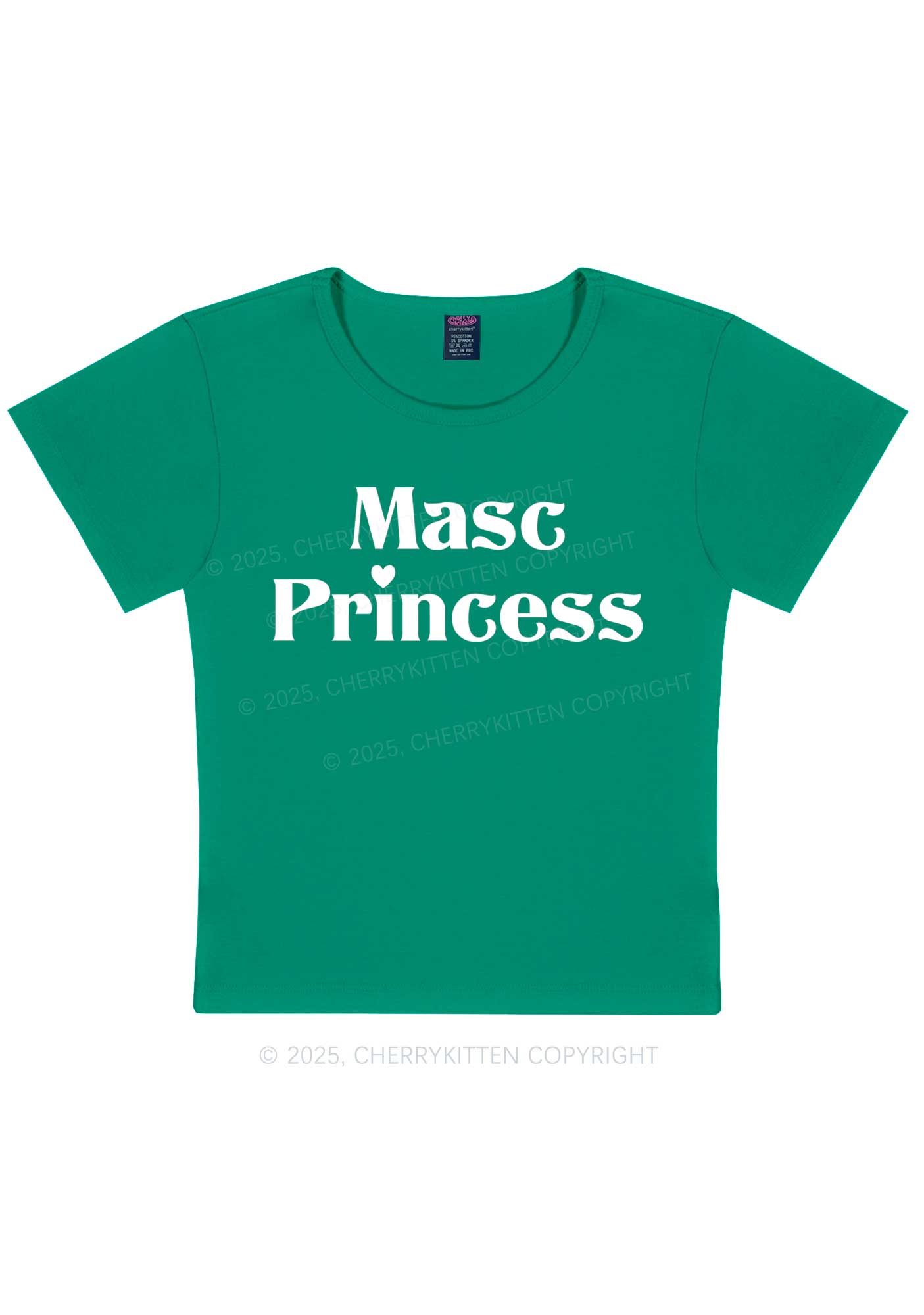 Masc Princess Pride Y2K Baby Tee Cherrykitten