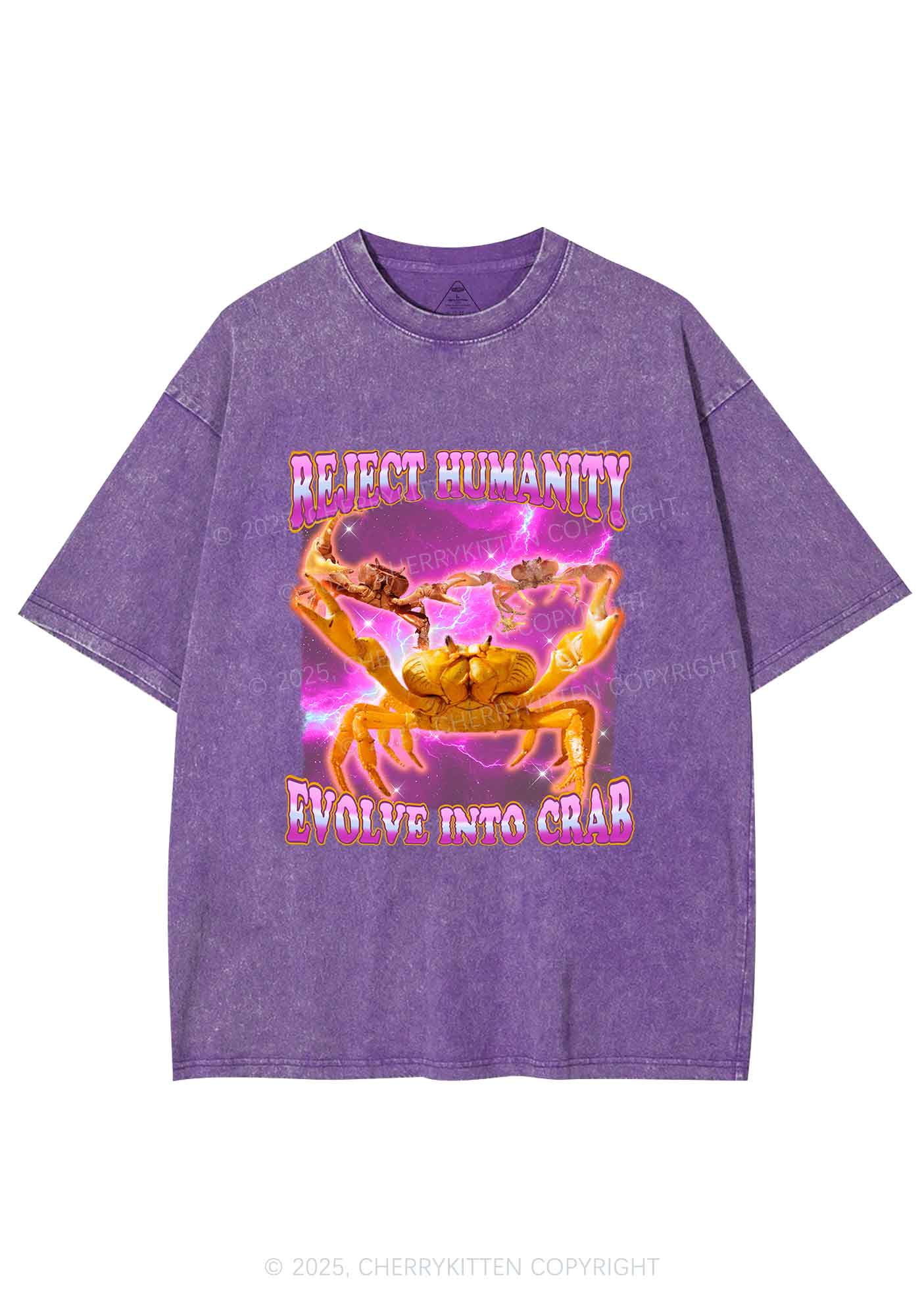 Reject Humanity Crab Y2K Shirts Washed Tee Cherrykitten